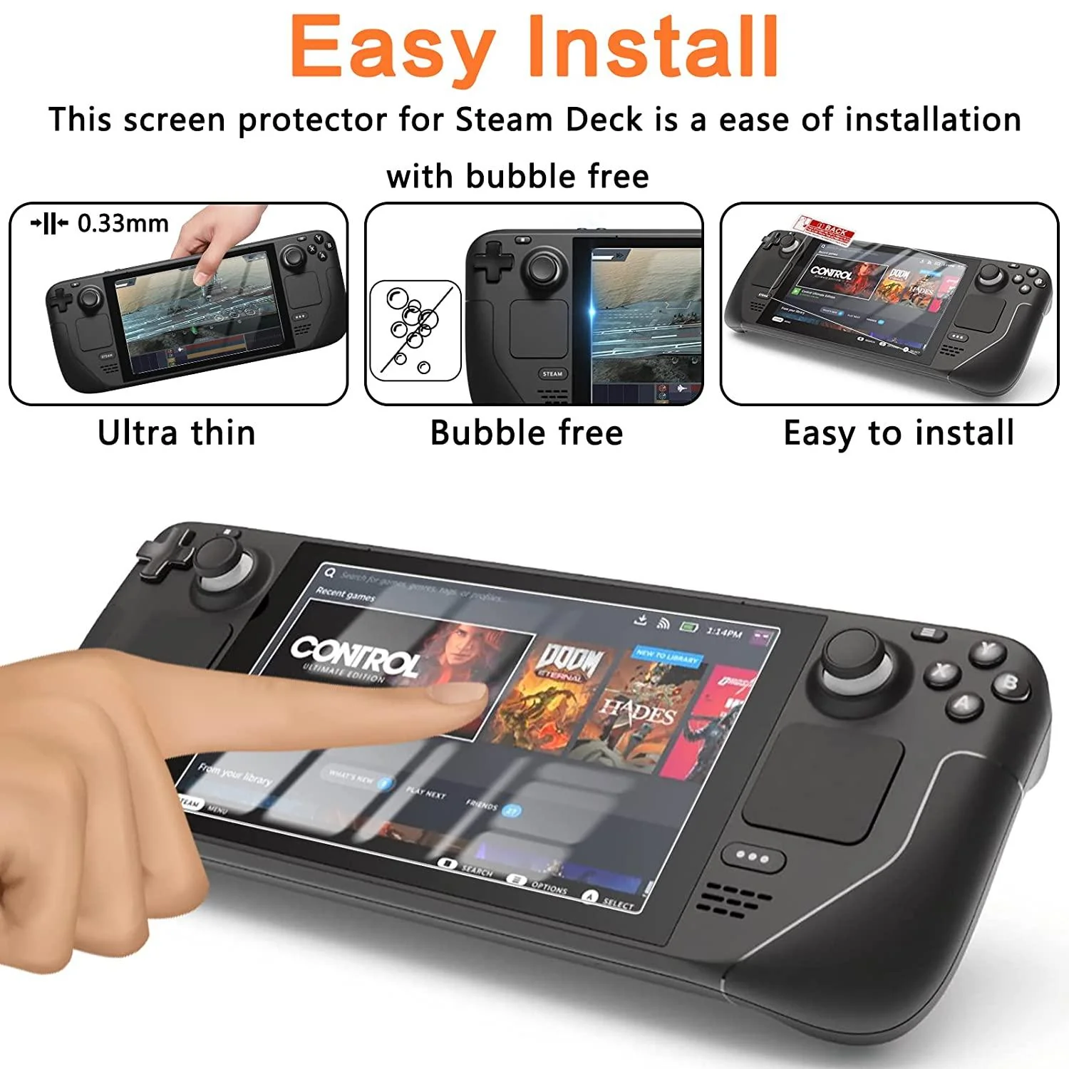 Glass Screen Pro Premium Tempered For Steam Deck - Image 5