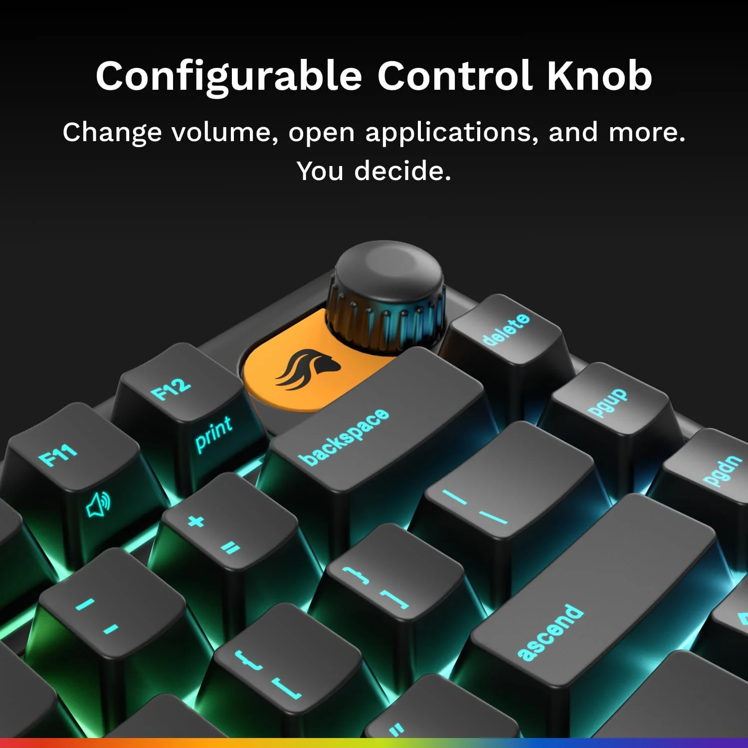 Glorious GMBK 75% Customizable RGB Wired Gaming Keyboard (Black) (GLO-GMBK75-BLK-US) - Image 9