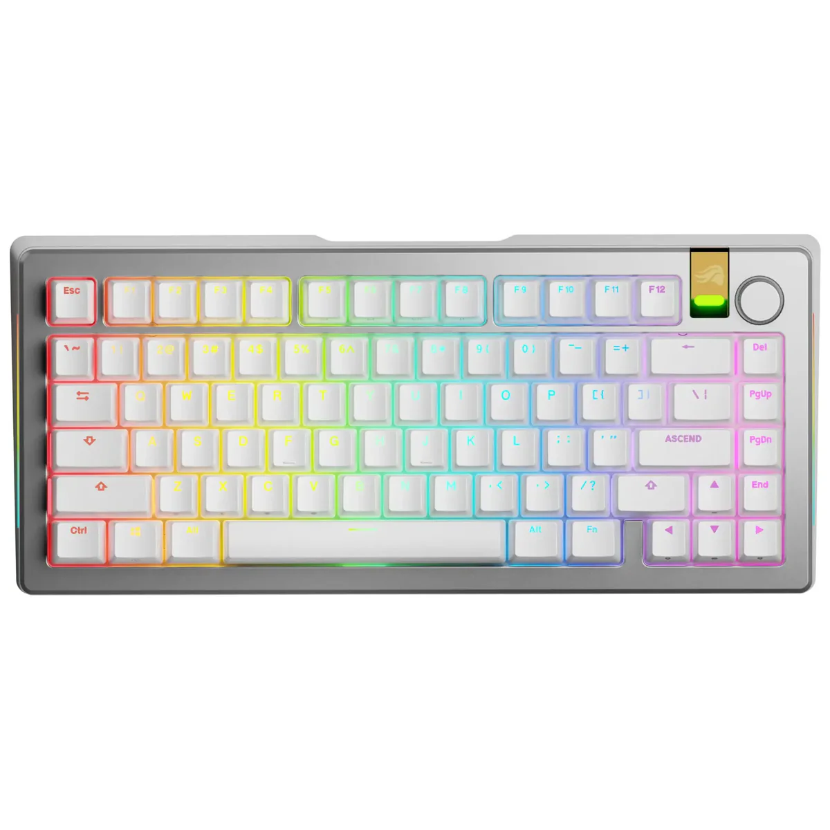 Glorious GMMK 3 Pro HE Pre-Built 75% Hall Effect Wireless Mechanical Gaming Keyboard (Silver) (GLO-KB-GMMK3-PRO-75-PB-HE-WL-SIL-US)