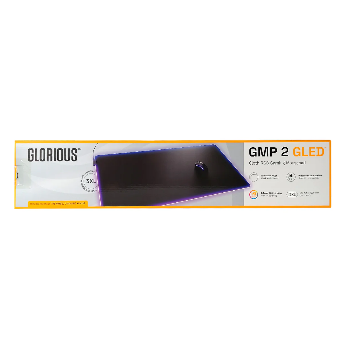 Glorious GMP 2 GLED RGB Cloth Gaming Mousepad - Black (XL, XXL, 3XL, Large Extended, XL Extended) - Image 24