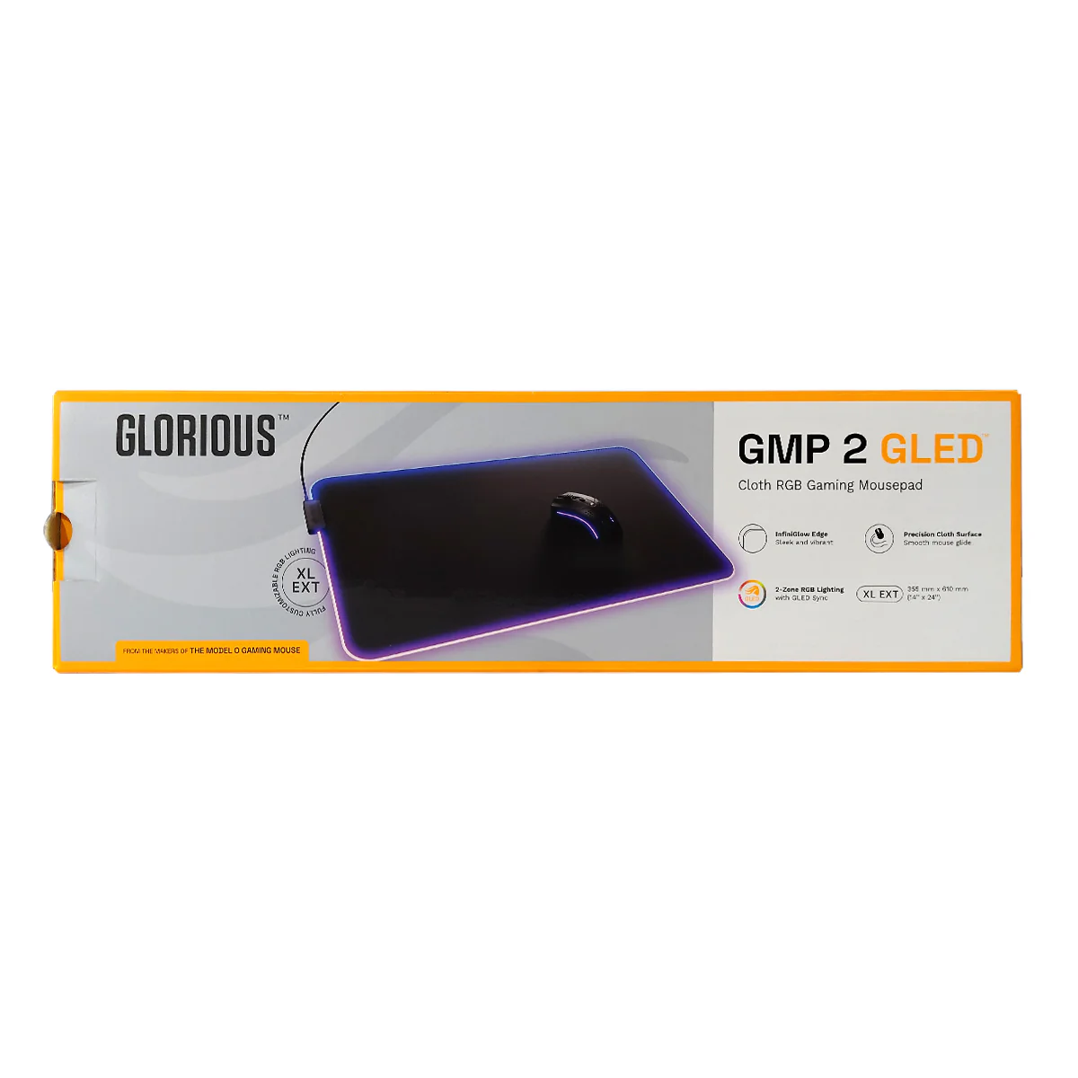 Glorious GMP 2 GLED RGB Cloth Gaming Mousepad - Black (XL, XXL, 3XL, Large Extended, XL Extended) - Image 9