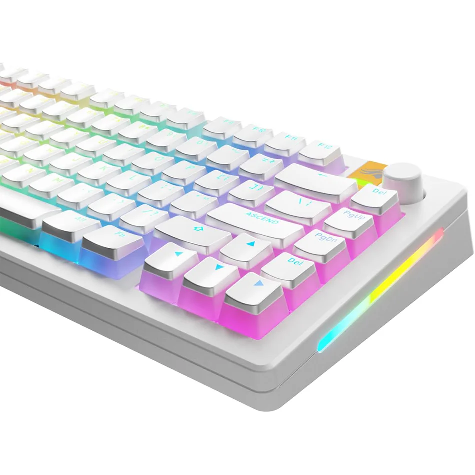 Glorious GPBT Aura V3 RGB Keycaps 130 Keys (Black, White) - Image 11