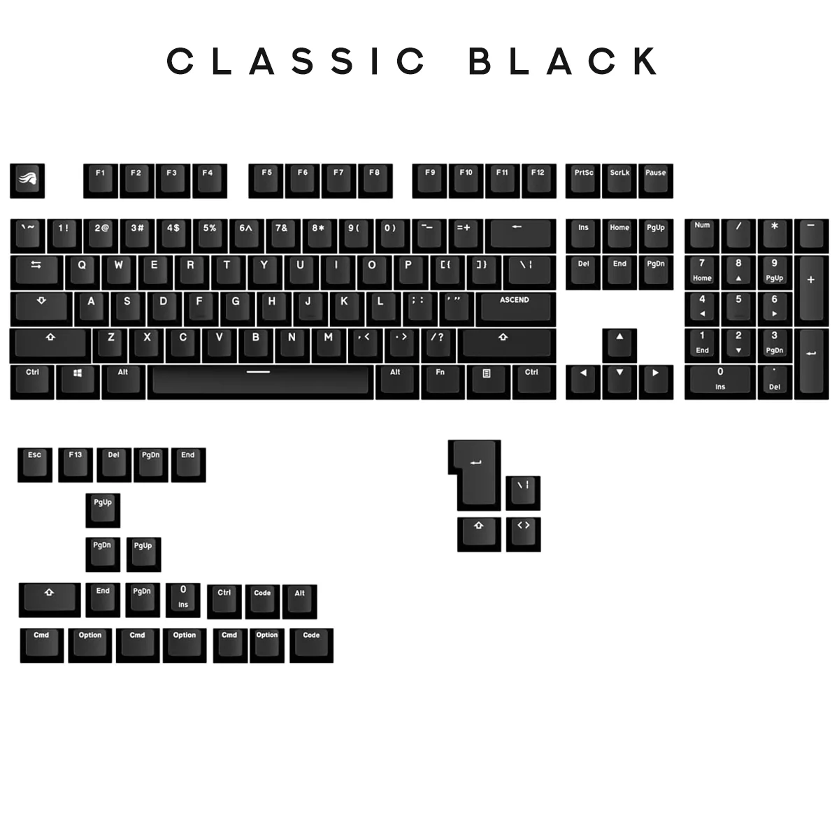 Glorious GPBT Basics Keycaps 130 Keys (Classic Black, Potion Pink, Epic Purple, Revive Red) - Image 2