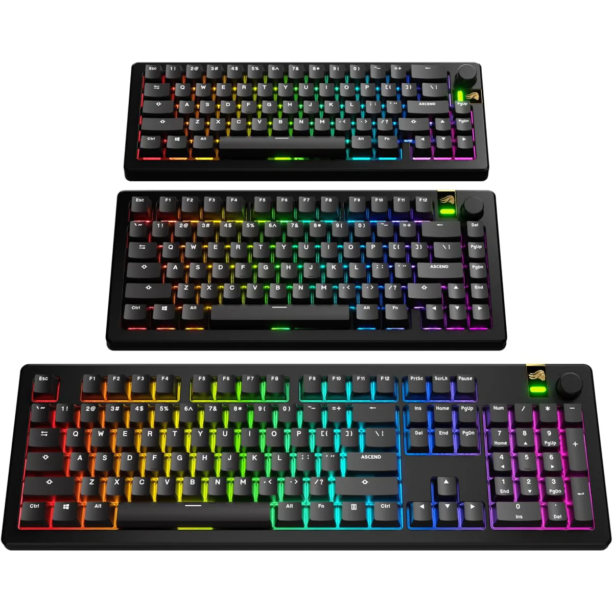 Glorious GPBT Basics Keycaps 130 Keys (Classic Black, Potion Pink, Epic Purple, Revive Red) - Image 4
