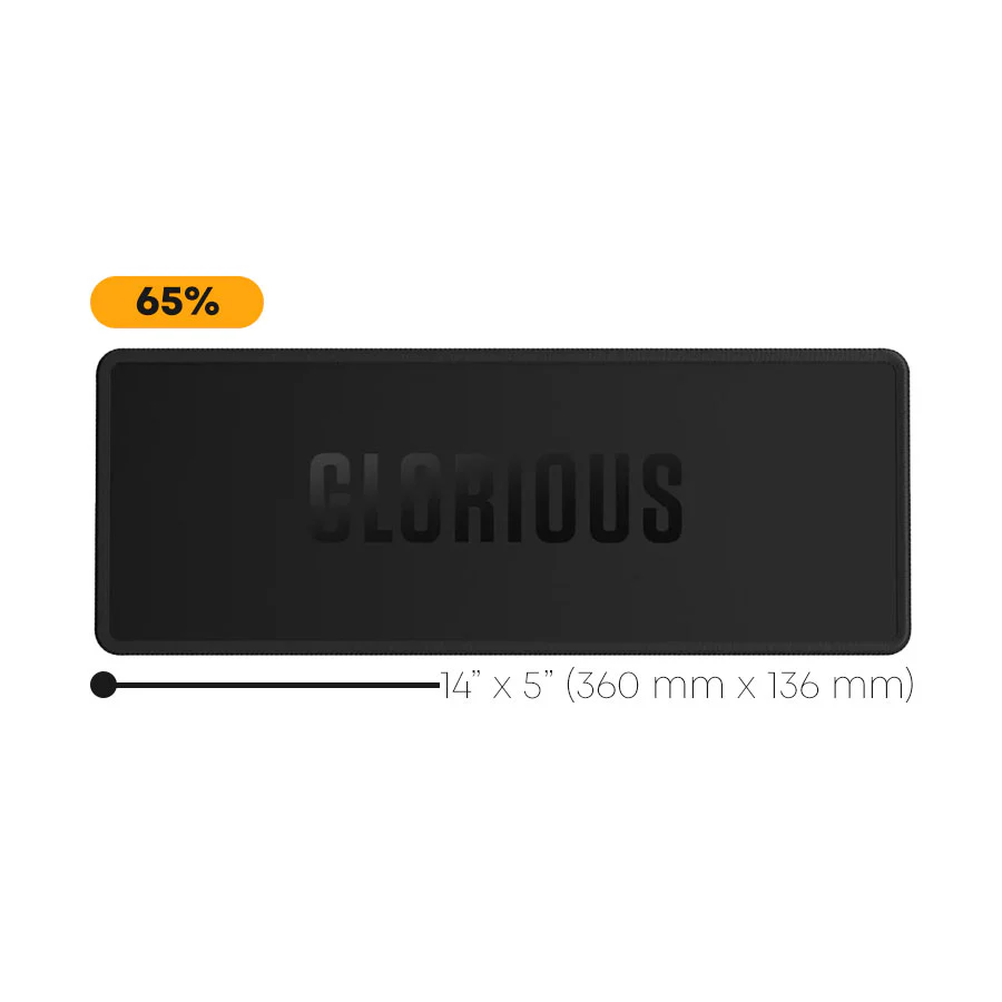 Glorious Keyboard Mat Stitched (Black) (100% , 65%) - Image 4