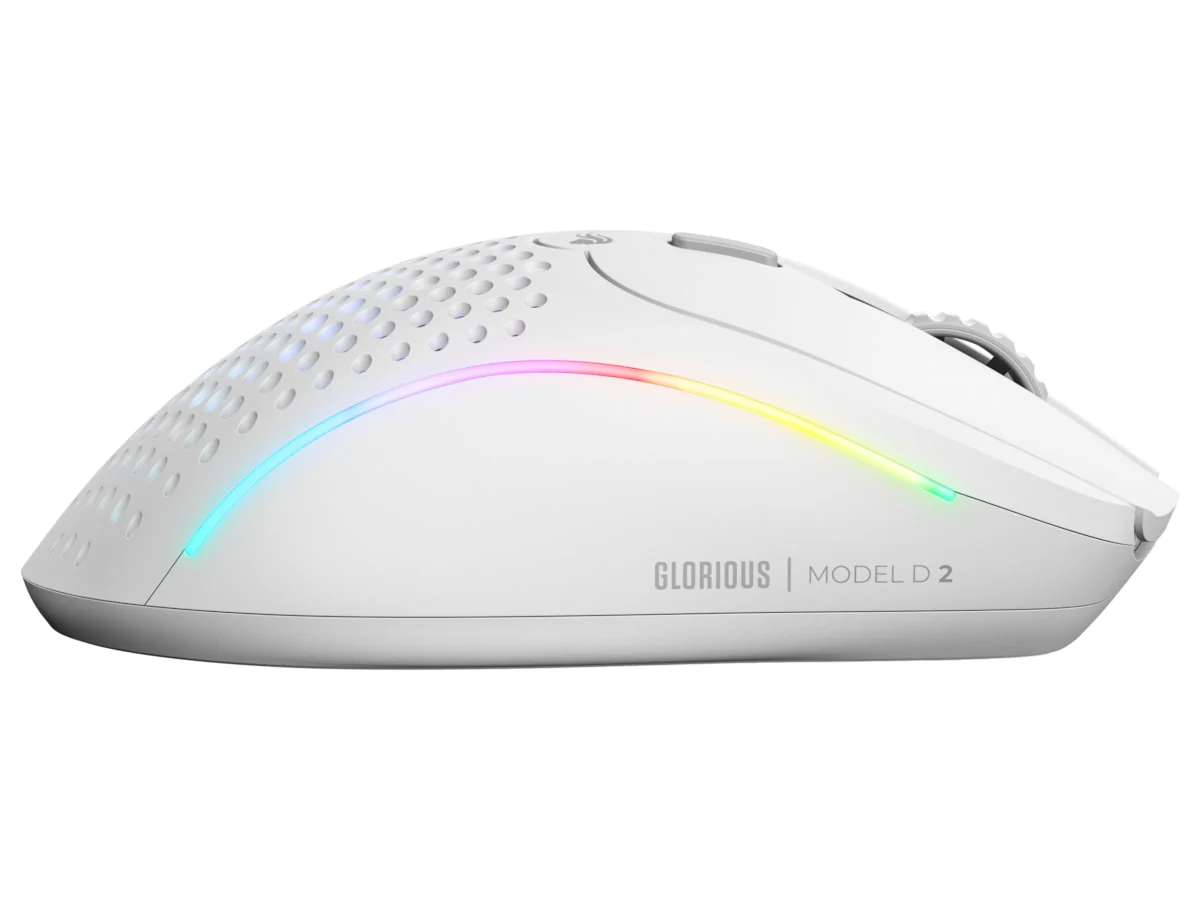 Glorious Model D 2 RGB Wireless Ultralight Ergonomic Gaming Mouse (Black, White) - Image 15