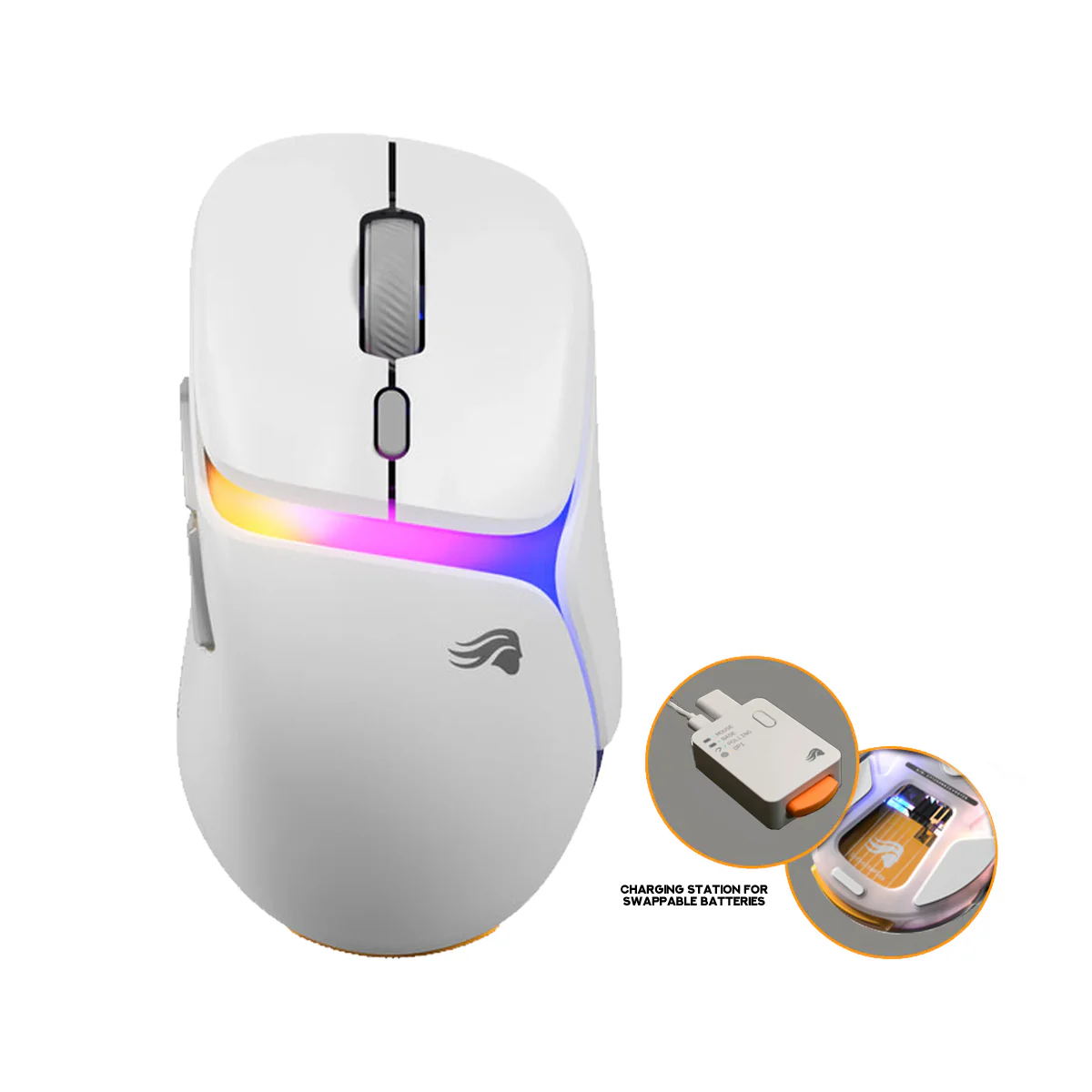 Glorious Model D3 8K Polling Ultralight RGB Wireless Gaming Mouse (White) (GLO-D3-WL-WHT) - Image 10
