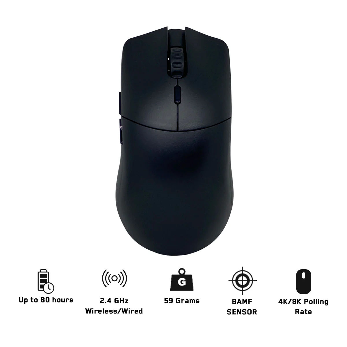 Glorious Model O 2 Pro 4K/8K Polling Wireless Gaming Mouse (Black)