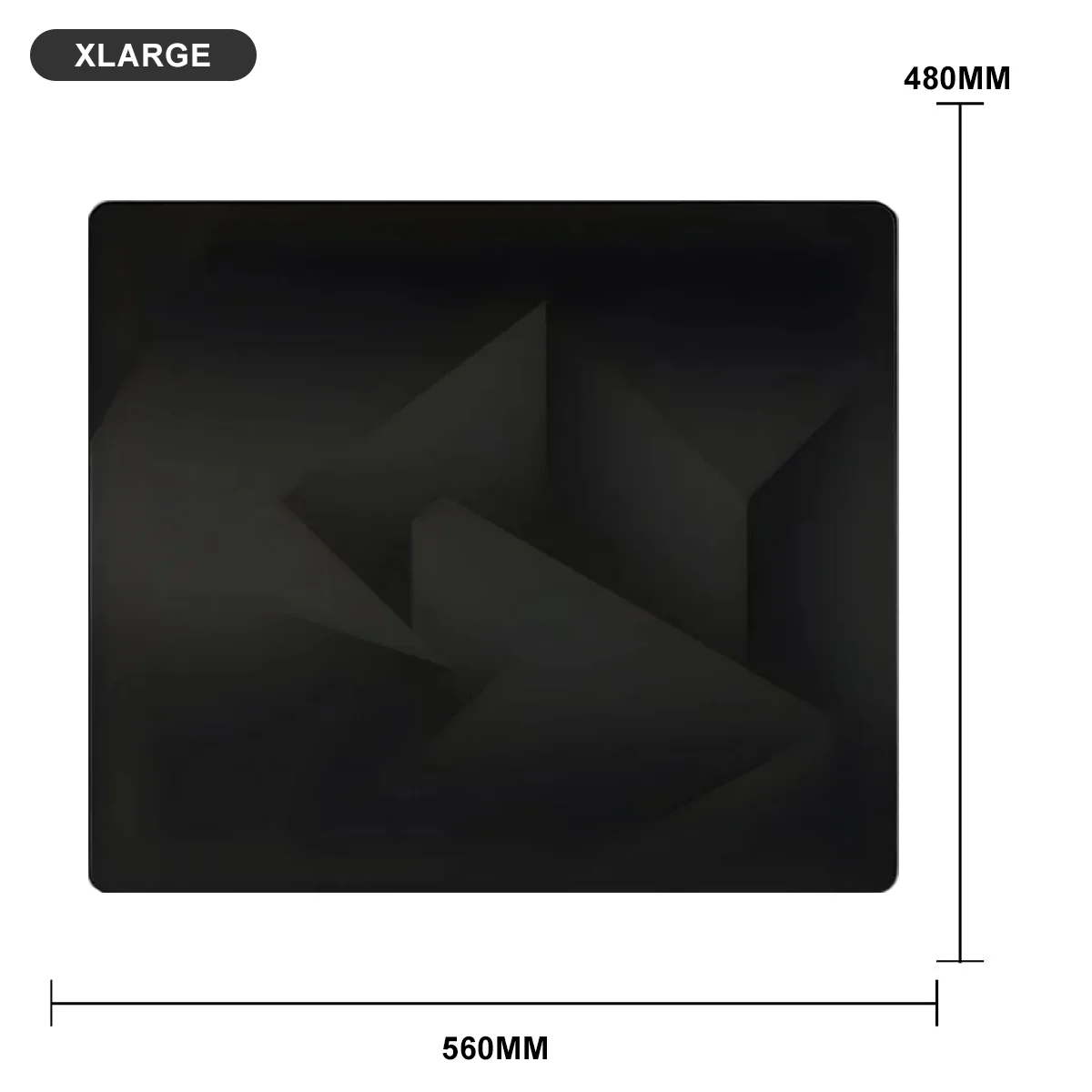 GLSSWRKS Polarity Series Glass Mousepad (Large, XLarge) (Black) - Image 9