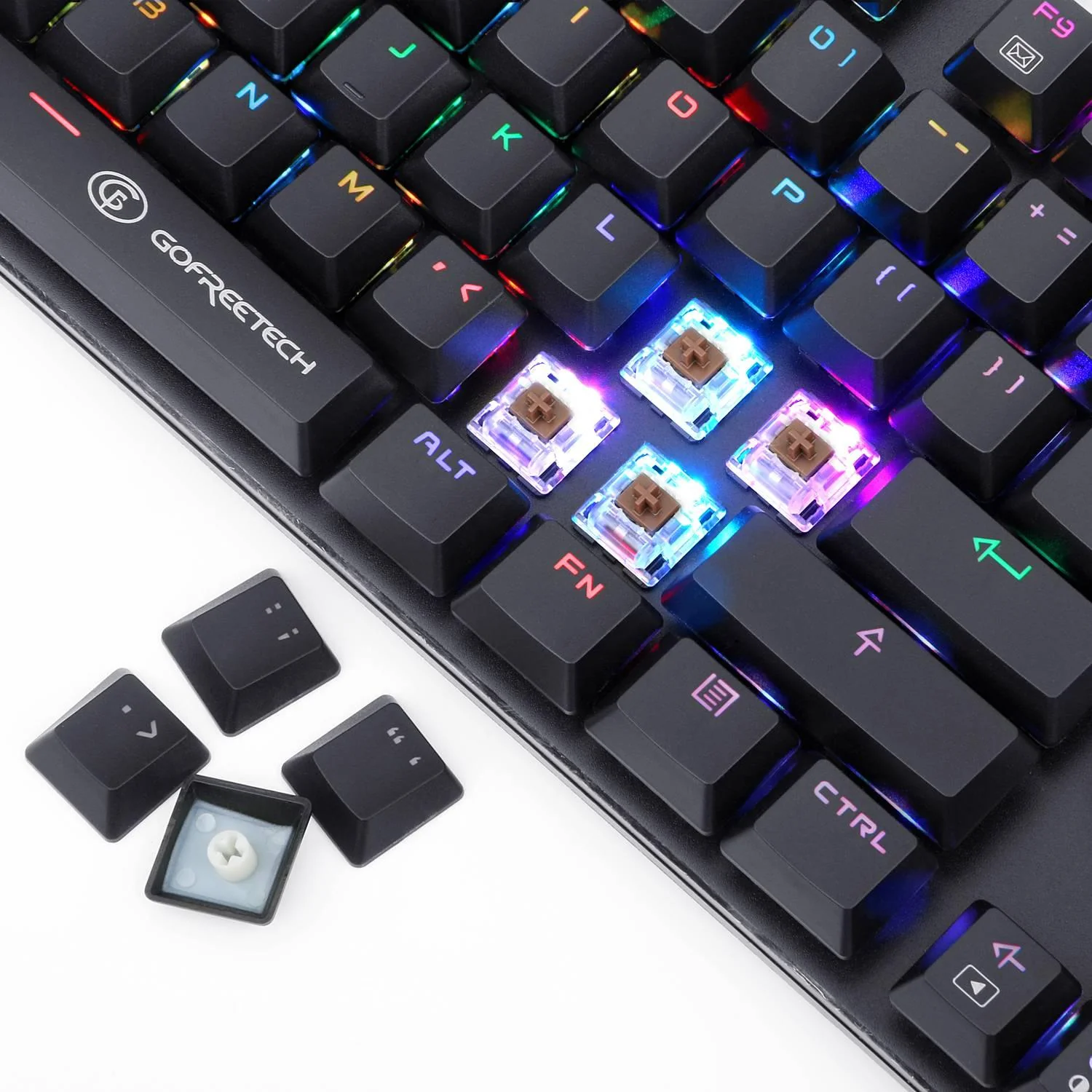 Gofreetech MK600 87-KEYS RGB Mechanical Gaming Keyboard (Brown Switch) + GFT M006 Wireless Optical Mouse Bundle - Image 6