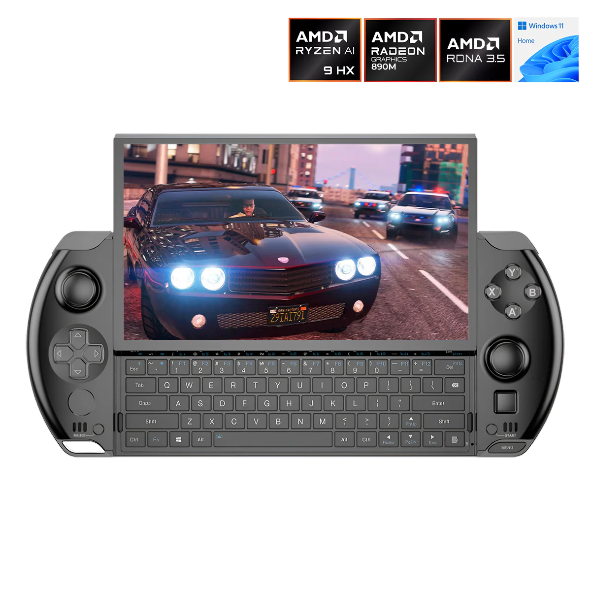 GPD Win 4 2025 AMD Ryzen AI 9 HX 370 6" (1920x1080) 32GB RAM LPDDR5X-7500MT/S 2TB SSD AMD Radeon 890M Graphics (RDNA3.5) Windows 11 Handheld Gaming PC Console (Black)
