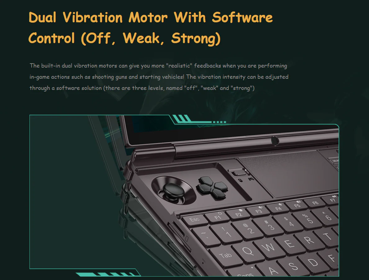 GPD Win Max 2 2023 AMD Ryzen 7 7840U 10.1" WQXGA QHD+ (2560x1600) IPS 64GB RAM LPDDR5X-7500MT/S 2TB SSD AMD Radeon 780M Graphics (RDNA3) Windows 11 Handheld Gaming PC + Win Max 2 Protection Case - Image 14
