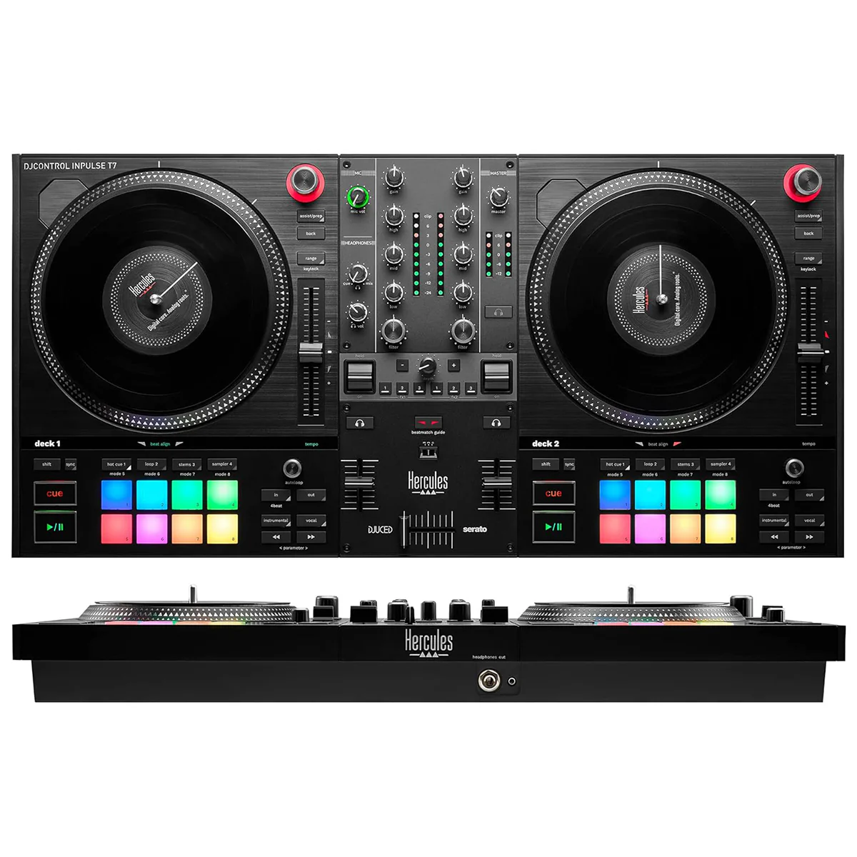 Hercules DJControl Inpulse T7 Motorized Controller Deck (Black) (4768228) - Image 2
