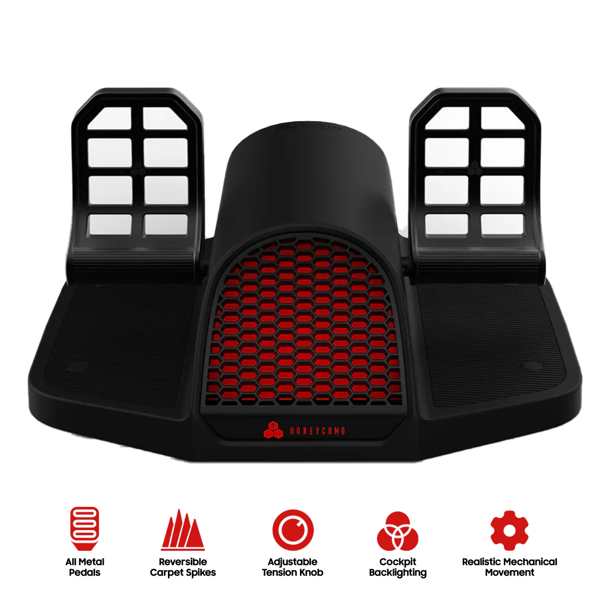 Honeycomb Charlie Rudder Pedals with Adjustable Tension (HC003073)
