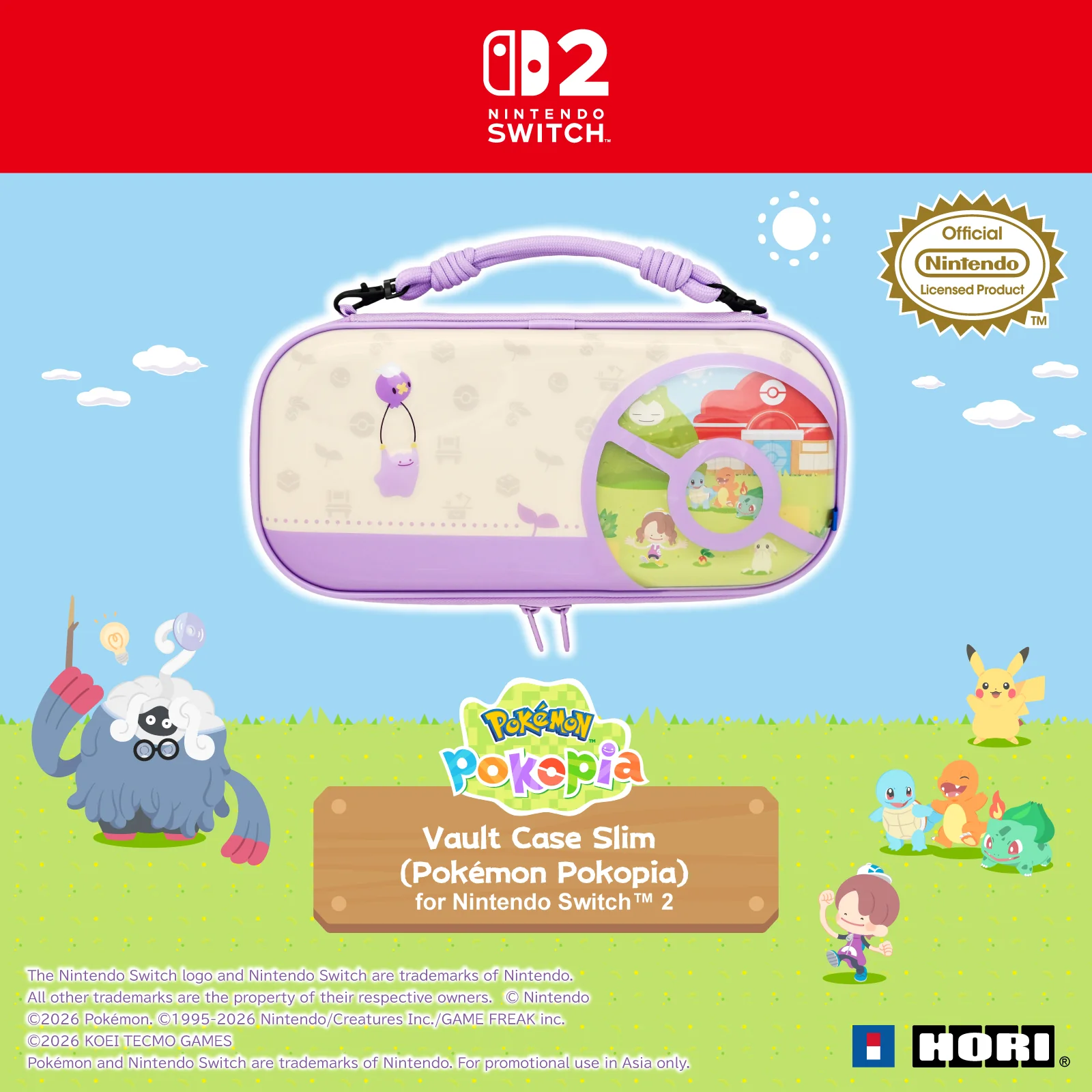 Hori 3D Hybrid Hard Pouch for Nintendo Switch 2 (Pokemon Pokopia) (NSX-182A) - Image 4