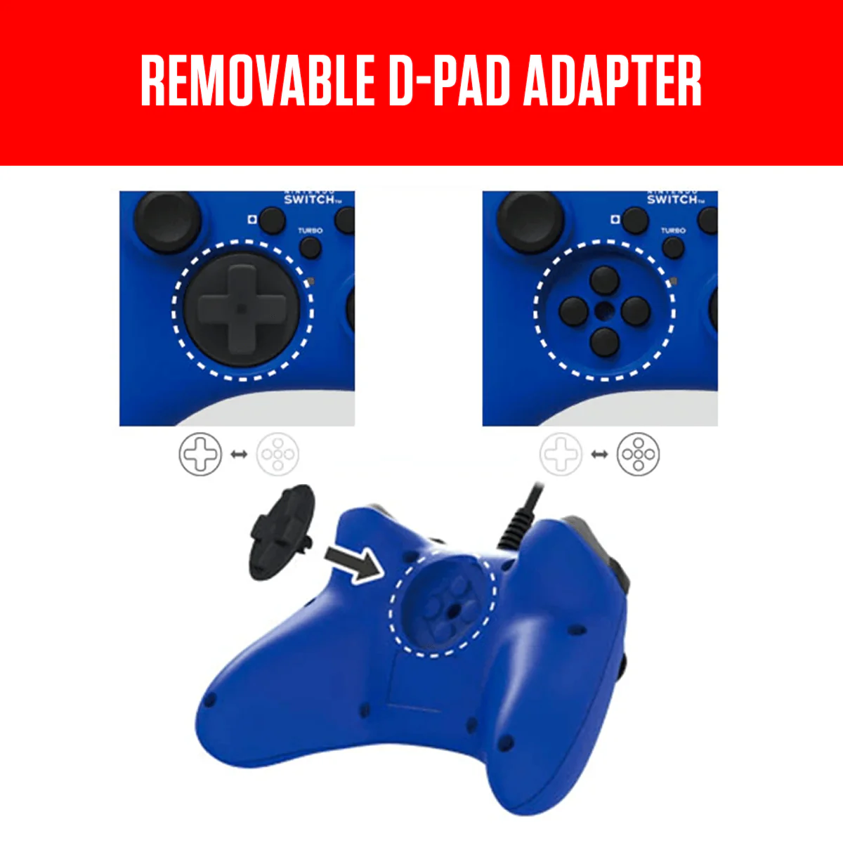 Hori NSW Wired Horipad Blue (NSW-155A) - Image 4