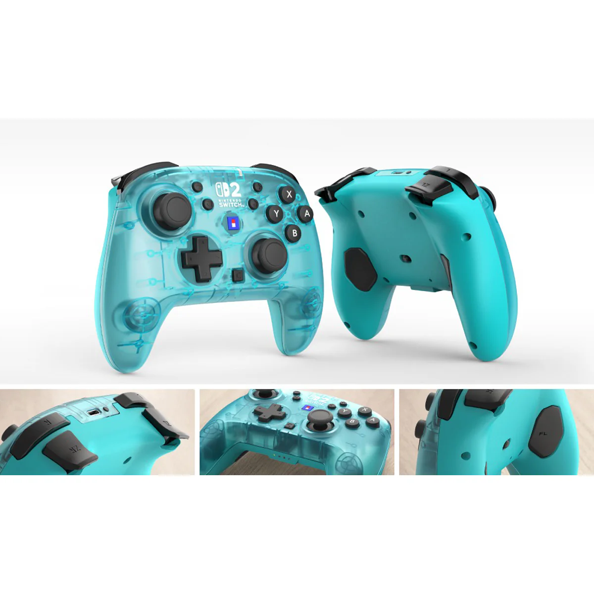 Hori Wireless Horipad Turbo Controller for Nintendo Switch 2 (Mist Black, Aqua Cyan, Frost White, Shine Yellow, Ruby Magenta) (NSX-126A, NSX-131A, NSX-132A, NSX-133A, NSX-134A) - Image 6