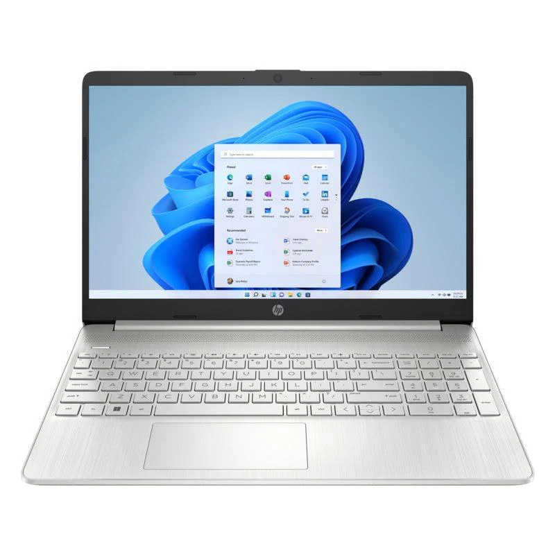 HP 15-FC0049AU Laptop (Natural Silver) |  15.6” FHD (1920 x 1080) | Ryzen™ 5 7520U | 8GB RAM | 512GB SSD | AMD Radeon™ Graphics | Windows 11 | MS Office Home & Student 2021 | HP Prelude 15.6”  Topload Bag - Image 4