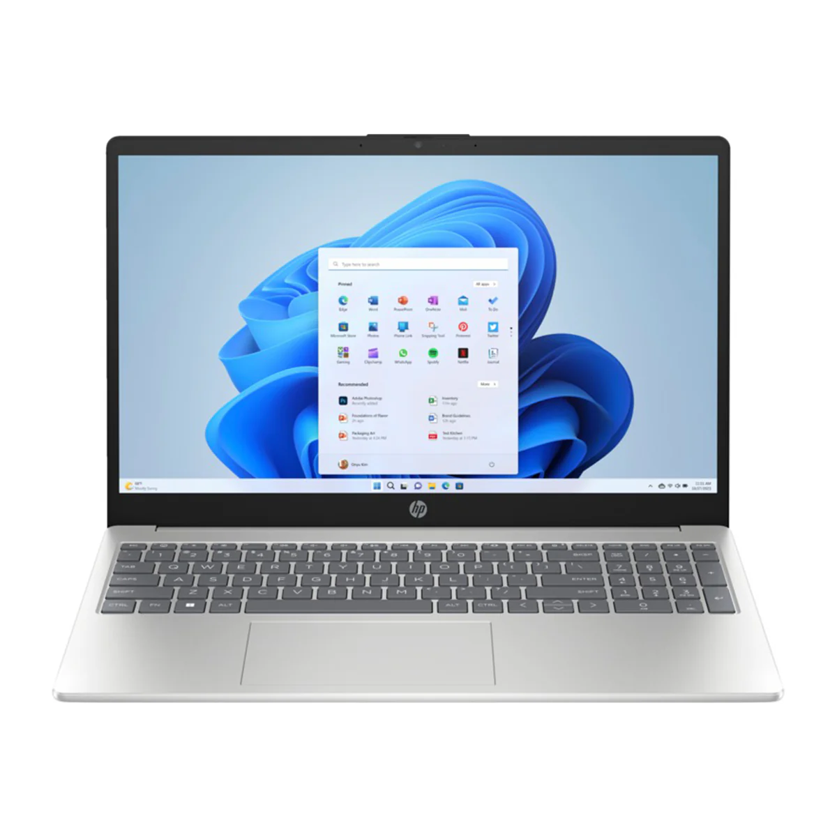 HP 15-FC0337AU Laptop (Natural Silver) | 15.6" FHD (1920x1080) | Ryzen 7-7730U | 16GB RAM | 512GB SSD | AMD Radeon Graphics | Windows 11 Home | MS Office Home & Student 2021 + HP Everyday 16" Laptop Briefcase - Image 2