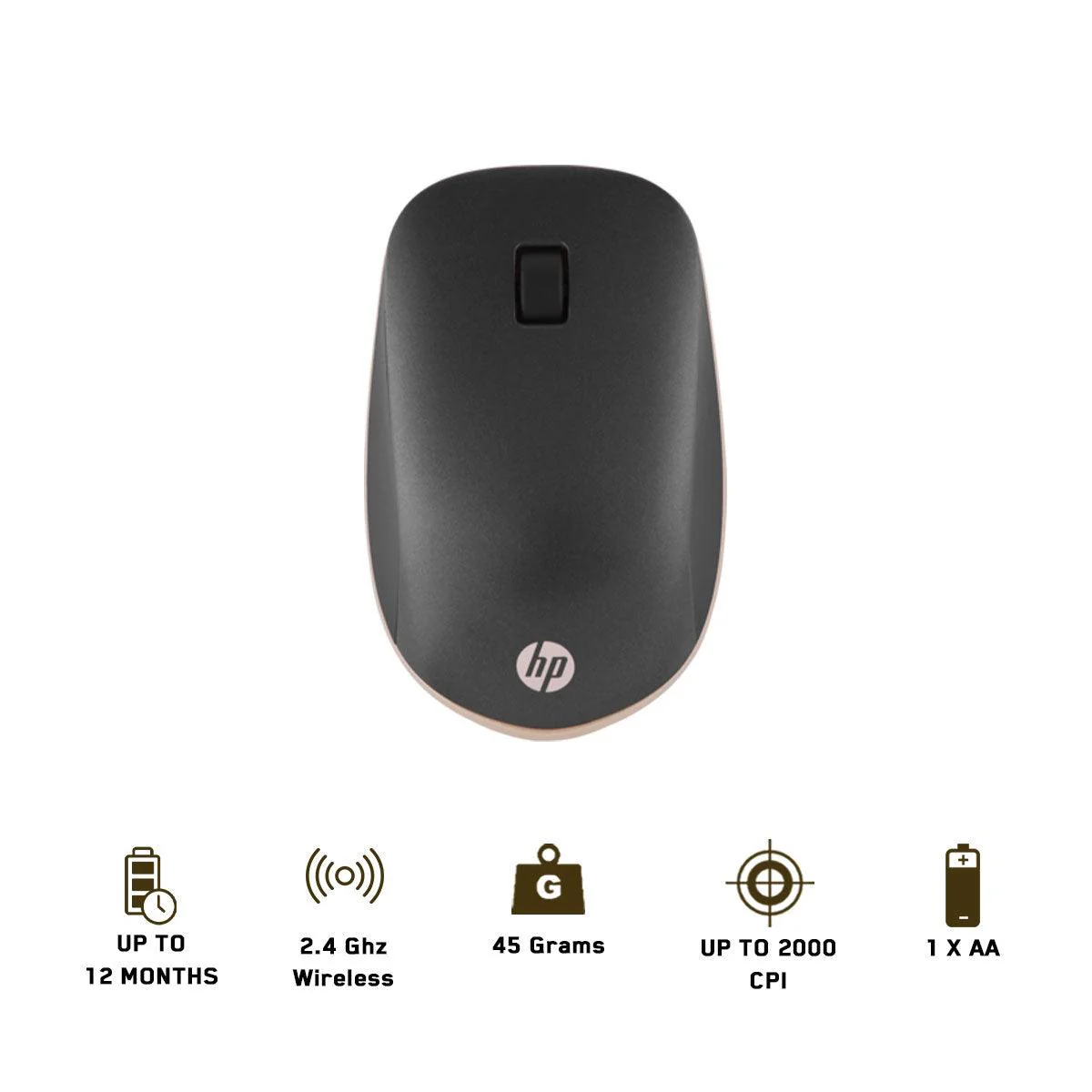 HP 410 Slim Bluetooth Mouse (Ash Silver) (4M0X5AA)