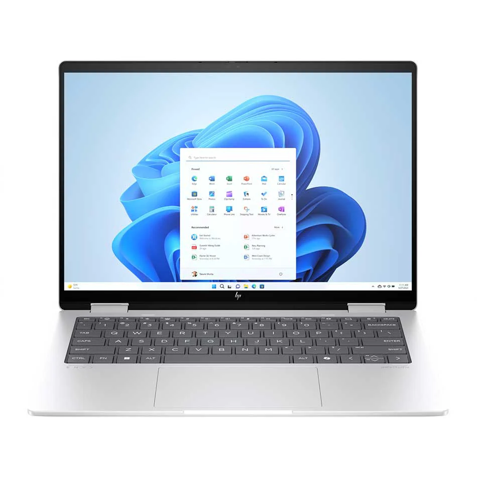 HP Envy x360 14-FA0115AU 2-in-1 Laptop (Glacier Silver) | 14.0" 2.8K (2880x1800) OLED | R7-8840HS | 16GB RAM | 1TB SSD | AMD Radeon Graphics | Windows 11 Home | MS Office Home & Student 2021 + HP Everyday 16" Laptop Briefcase - Image 2