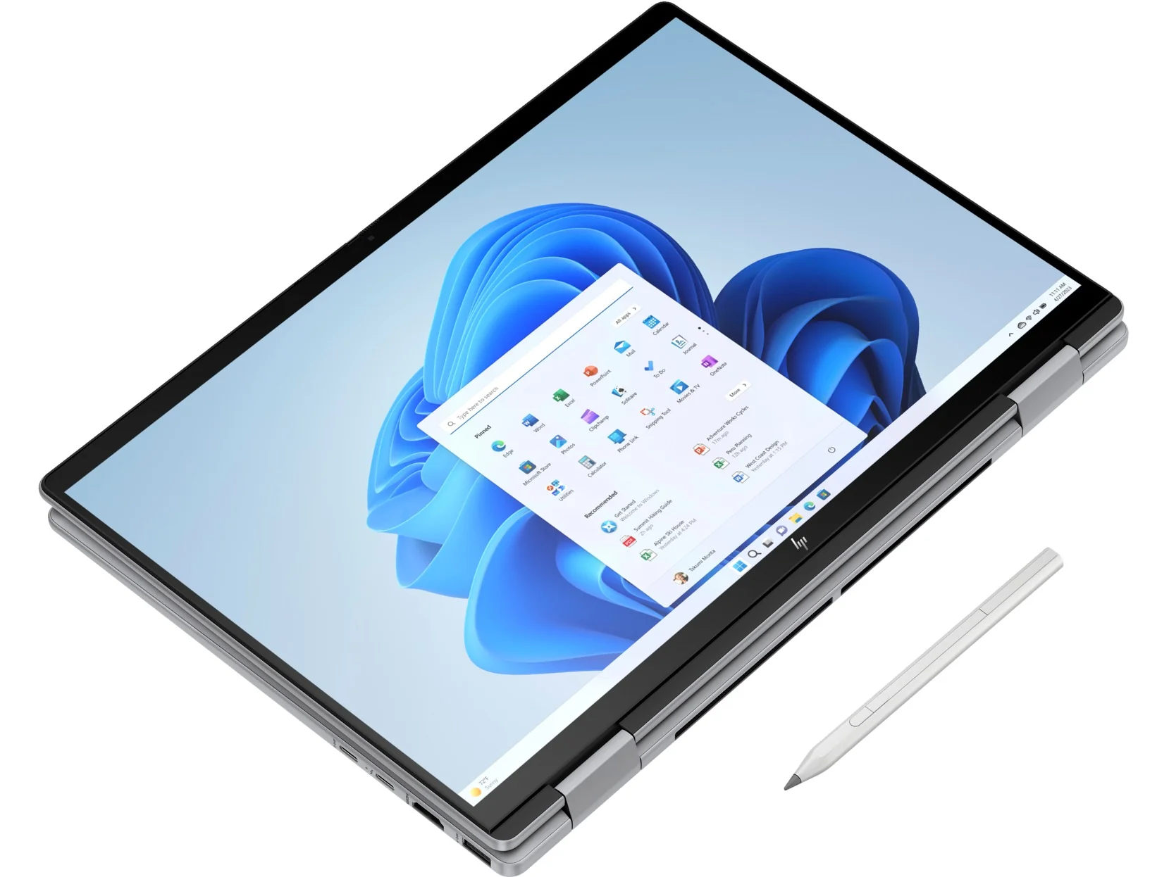 HP Envy X360 14-FC0064TU 2 in 1 Laptop (Meteor Silver) | 14.0" WUXGA IPS | (1920x1200) | Ultra 5-125U | 16GB RAM | 512GB SSD | Intel Integrated Graphics | Windows 11 Home | Ms Office Home & Student 2021 | Hp Prelude Topload Bag - Image 3