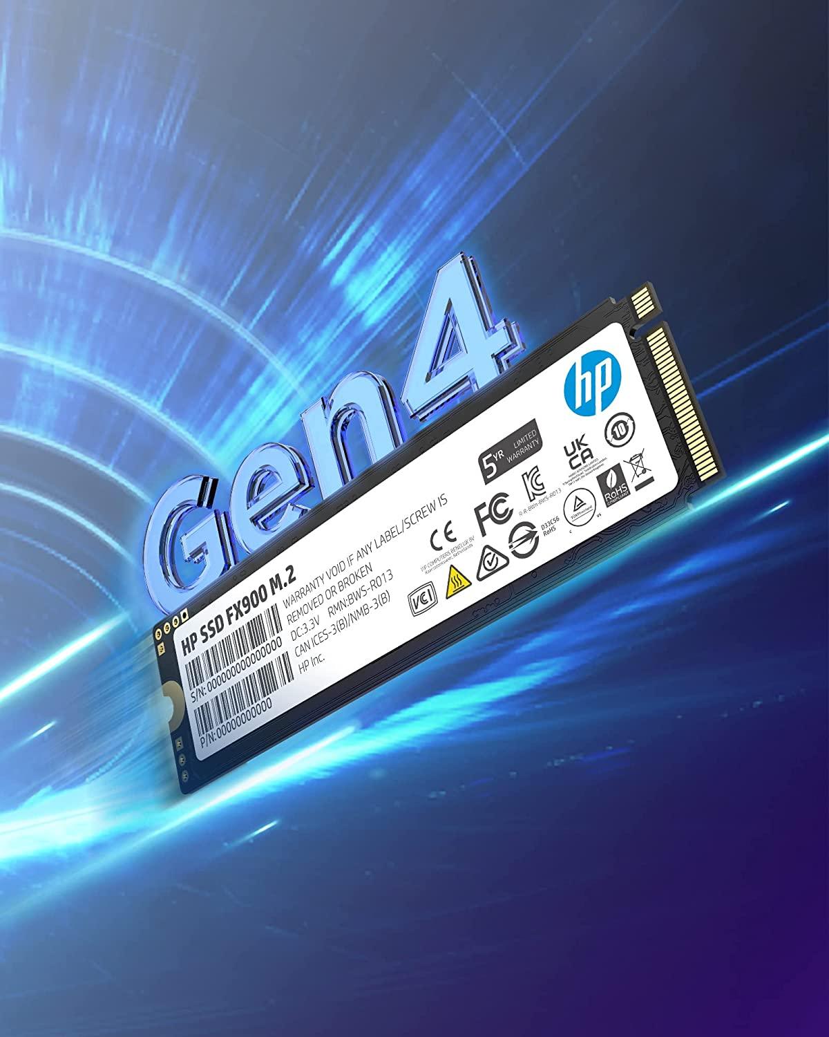 HP FX900 M.2 1TB PCIE GEN4 X4 NVME 3D TLC NAND Internal SSD (57S53AA#UUF) - Image 2