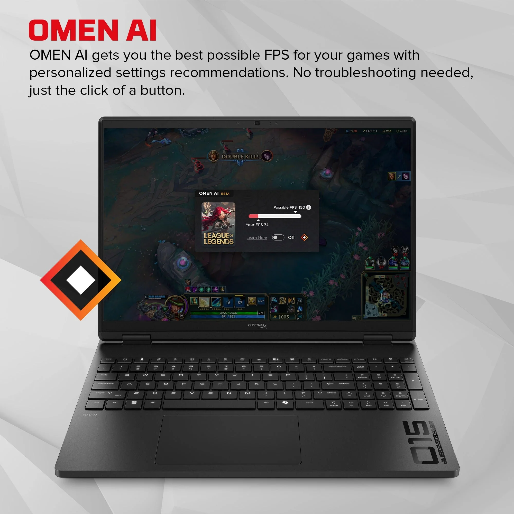 HP HyperX Omen 15-GA0046TX Gaming Laptop (Shadow Black) | 15" 2.5K (2560x1600) IPS 180Hz | i7-14650HX | 16GB RAM | 512GB SSD | RTX 5060 | Windows 11 Home | MS Office Home 2024 + M365 Basic + HP Everyday 16 Laptop Briefcase - Image 4