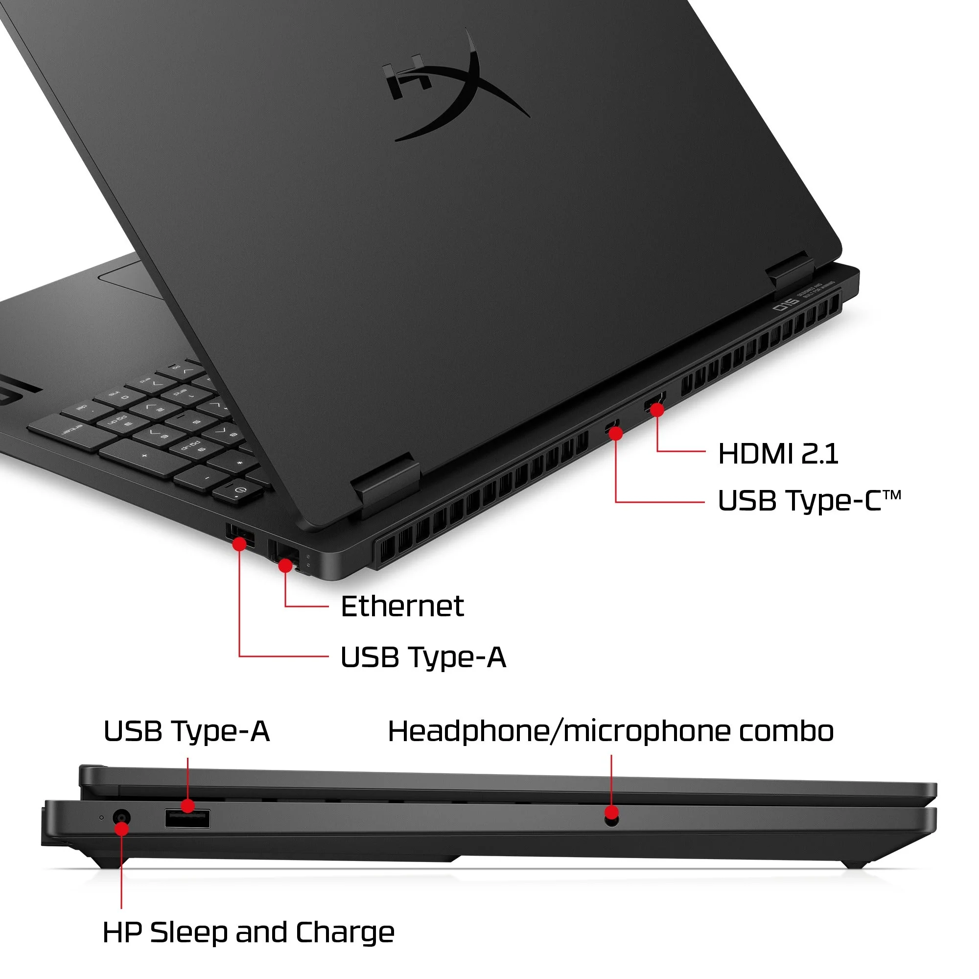 HP HyperX Omen 15-GA0046TX Gaming Laptop (Shadow Black) | 15" 2.5K (2560x1600) IPS 180Hz | i7-14650HX | 16GB RAM | 512GB SSD | RTX 5060 | Windows 11 Home | MS Office Home 2024 + M365 Basic + HP Everyday 16 Laptop Briefcase - Image 6