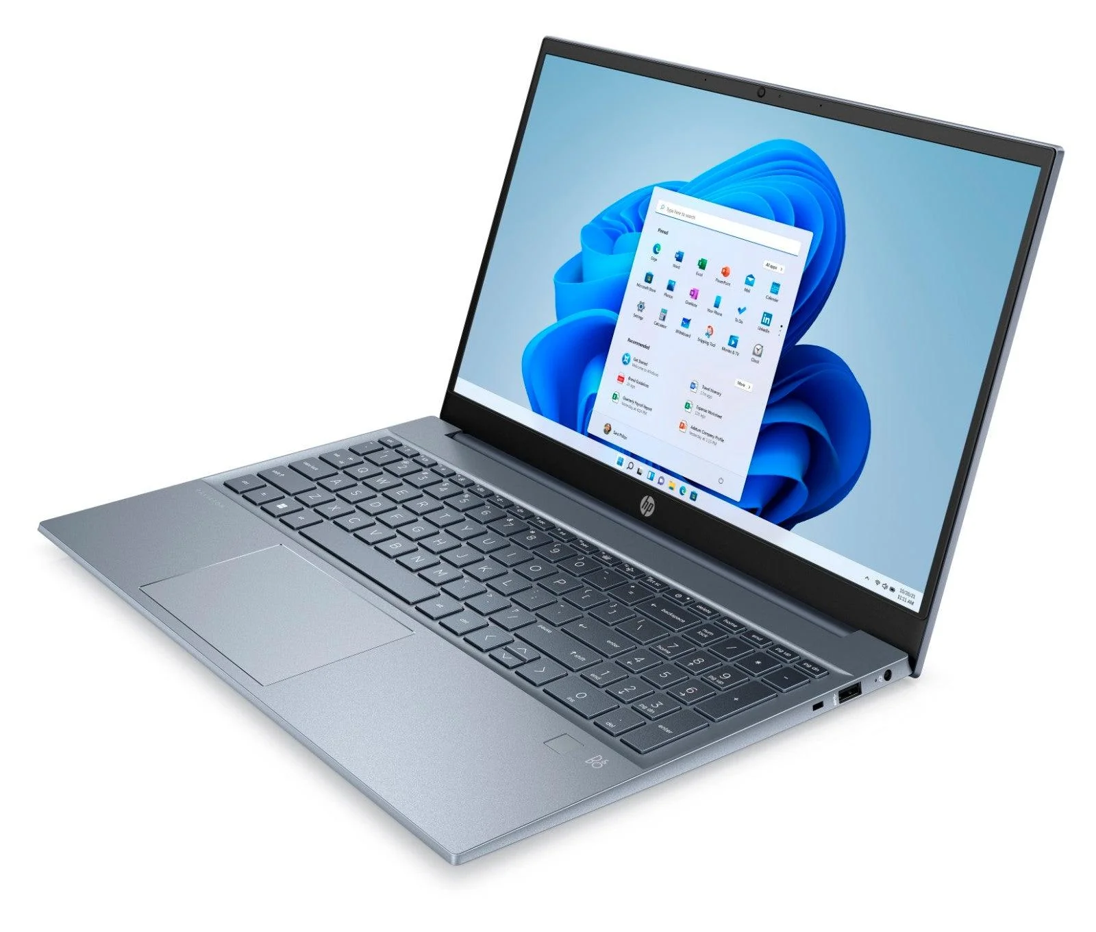 HP Pavilion 15-EG2058TX Laptop (Fog Blue) | 15.6" FHD (1920 x 1080) IPS LED | i7-1255U | 16 GB DDR4 RAM | 1 TB SSD | NVIDIA GeForce MX550 | Windows 11 | MS Office Home & Student 2021 | HP PRELUDE 15.6" Topload Bag - Image 3