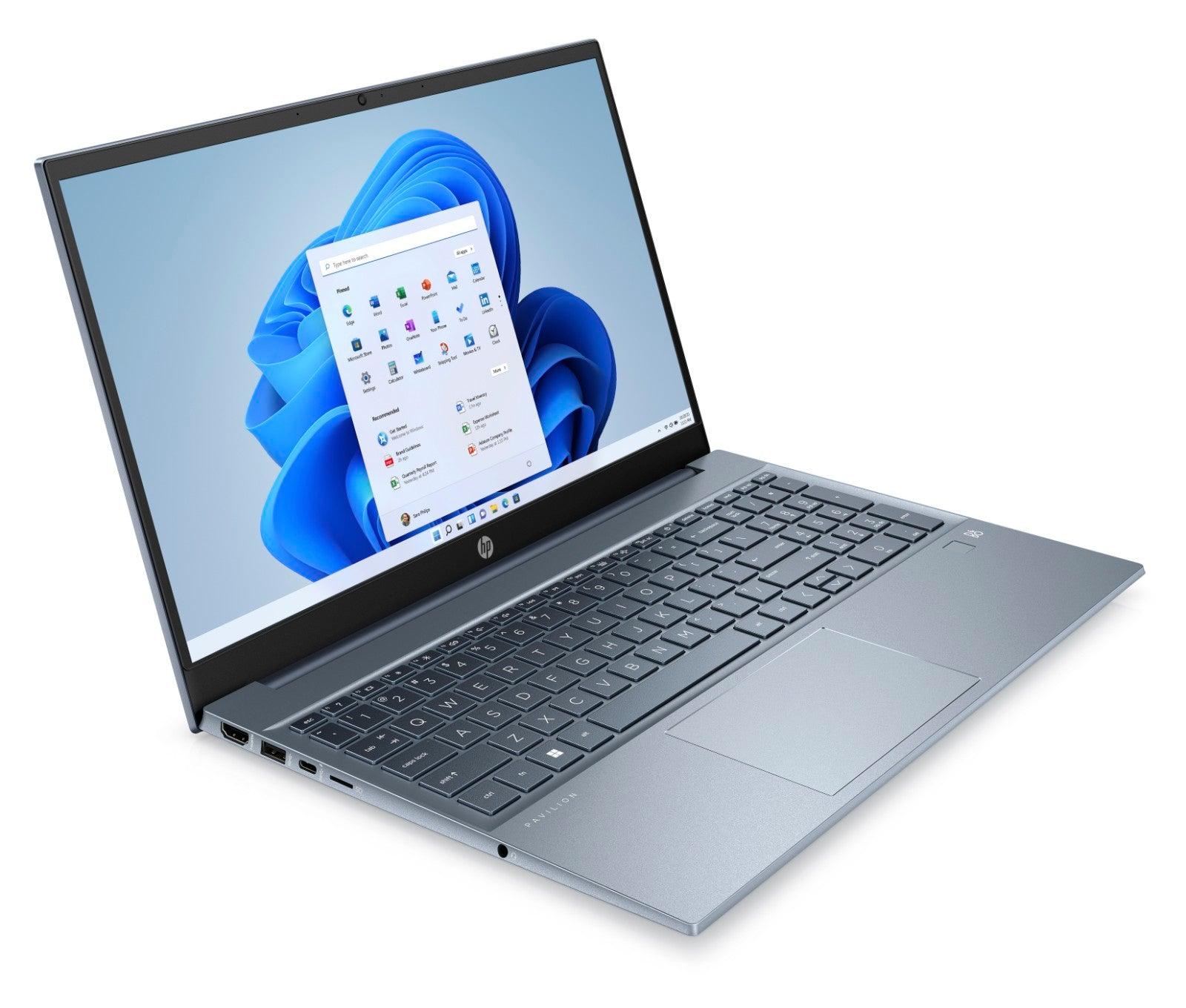 HP Pavilion 15-EG2058TX Laptop (Fog Blue) | 15.6" FHD (1920 x 1080) IPS LED | i7-1255U | 16 GB DDR4 RAM | 1 TB SSD | NVIDIA GeForce MX550 | Windows 11 | MS Office Home & Student 2021 | HP PRELUDE 15.6" Topload Bag - Image 4