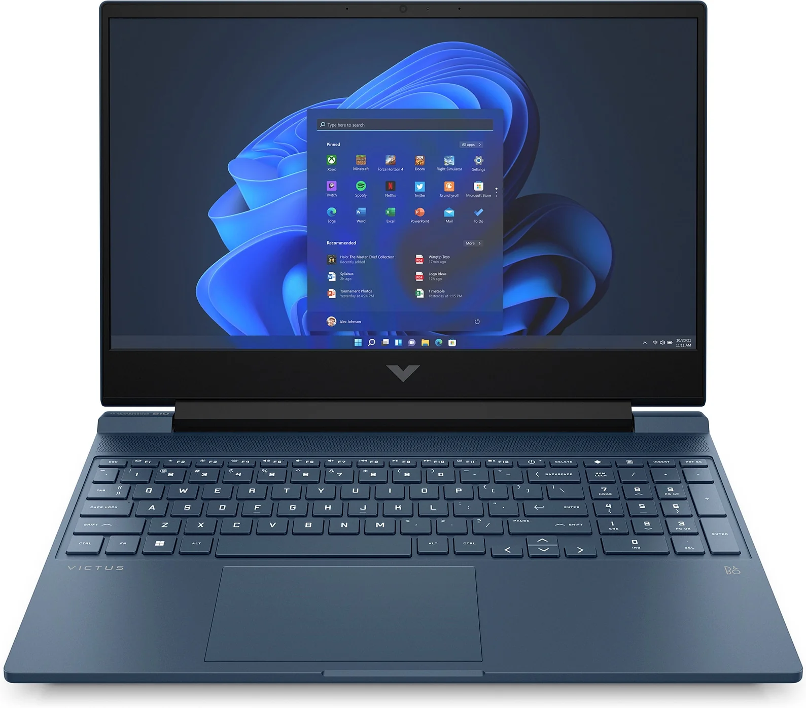 HP Victus 15-FA0152TX Gaming Laptop (Performance Blue) | 15.6”  FHD IPS 144HZ (1920 x 1080) | i5-12450H | 16GB RAM | 512GB SSD | RTX 3050 | Windows 11 Home | HP Prelude 15.6”  Topload Bag - Image 2