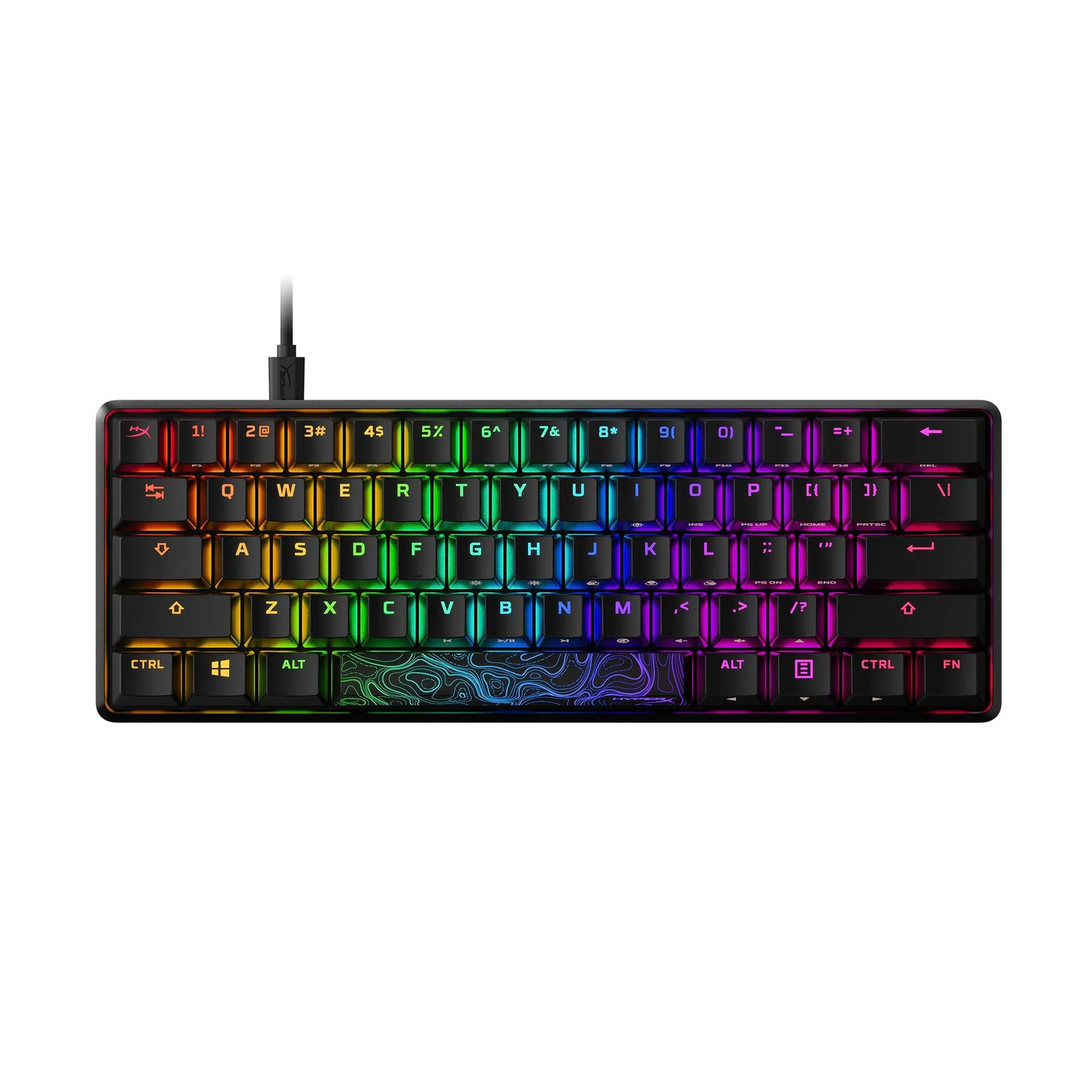 Hyperx Alloy Origins 60 RGB Mechanical Gaming Keyboard (Black) (Aqua Tactile Switch) - Image 2