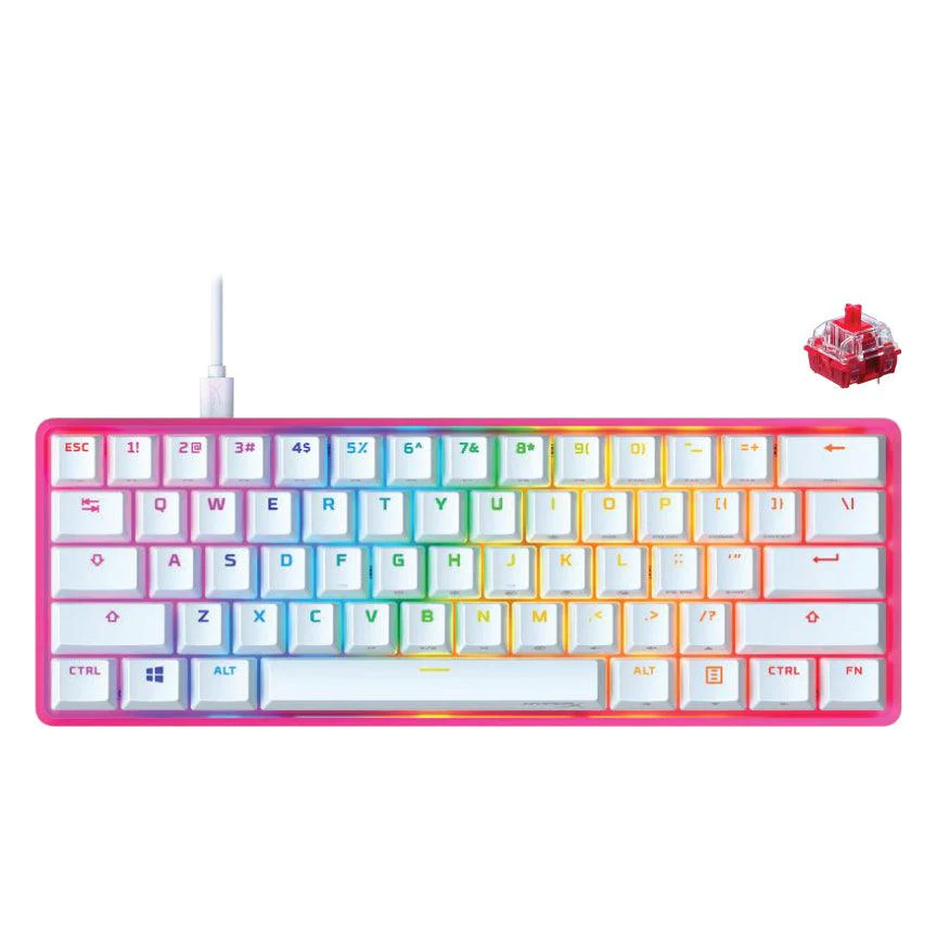HyperX Alloy Origins 60 RGB Mechanical Gaming Keyboard (Pink) (Red Linear Switch)