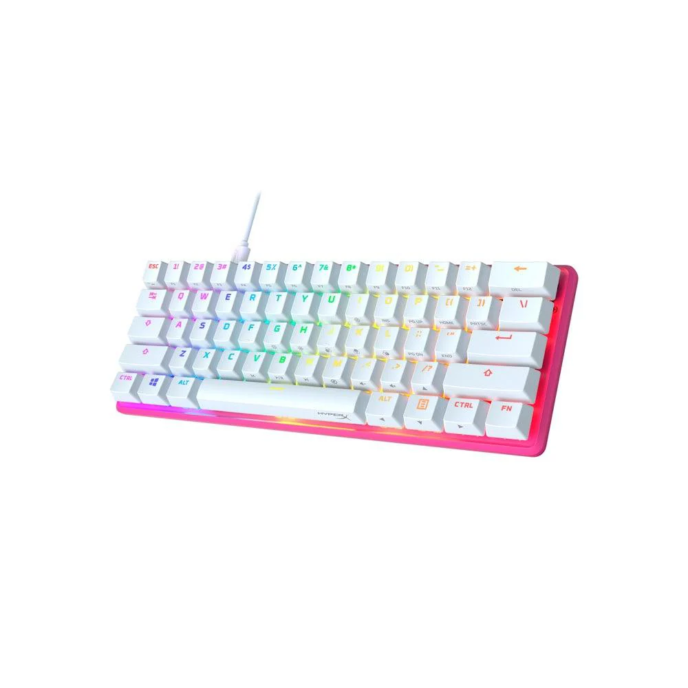 HyperX Alloy Origins 60 RGB Mechanical Gaming Keyboard (Pink) (Red Linear Switch) - Image 3