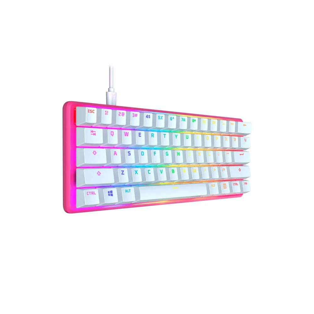 HyperX Alloy Origins 60 RGB Mechanical Gaming Keyboard (Pink) (Red Linear Switch) - Image 4