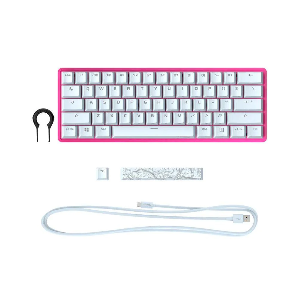 HyperX Alloy Origins 60 RGB Mechanical Gaming Keyboard (Pink) (Red Linear Switch) - Image 5