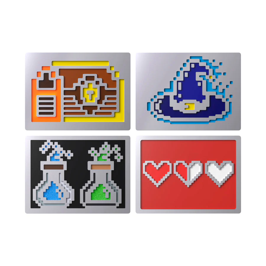 HyperX Badge Pack Gaming Keyboard Swappable Magnetic Badges (8-Bit, Abstract, Cute) - Image 2