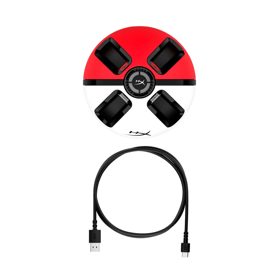 HyperX Chargeplay Quad 2 Joy-Con Charging Station (White-Red) - Image 2
