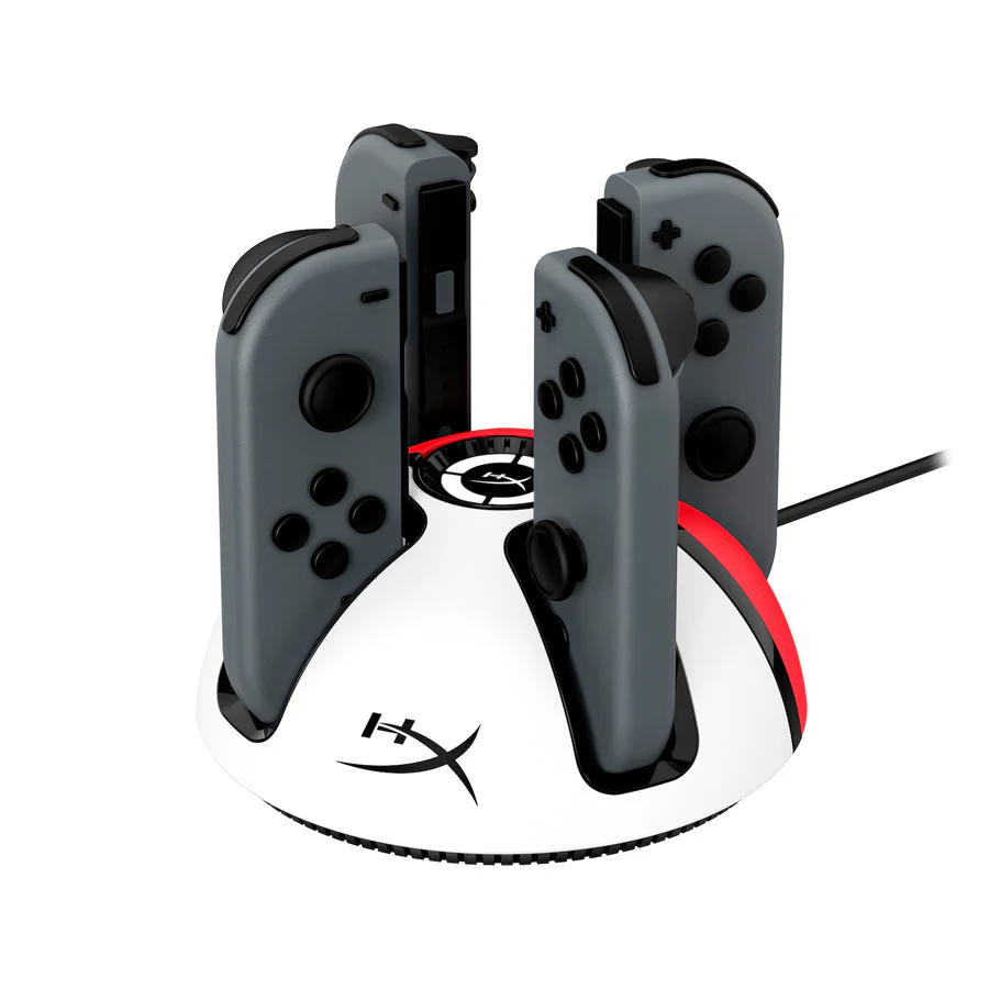 HyperX Chargeplay Quad 2 Joy-Con Charging Station (White-Red) - Image 3