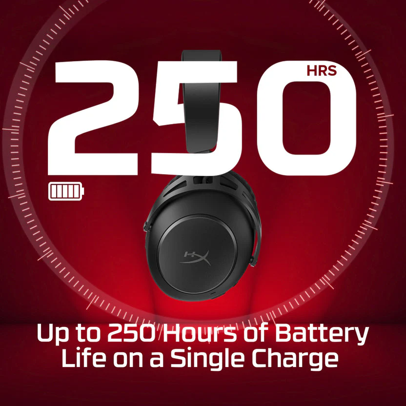 HyperX Cloud Alpha 2 Wireless Gaming Headset for PC/PS5/PS4/Nintendo Switch/Mobile (Black) (AJ5C7AA) - Image 2