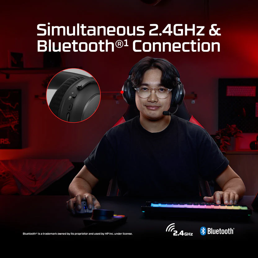 HyperX Cloud Alpha 2 Wireless Gaming Headset for PC/PS5/PS4/Nintendo Switch/Mobile (Black) (AJ5C7AA) - Image 5