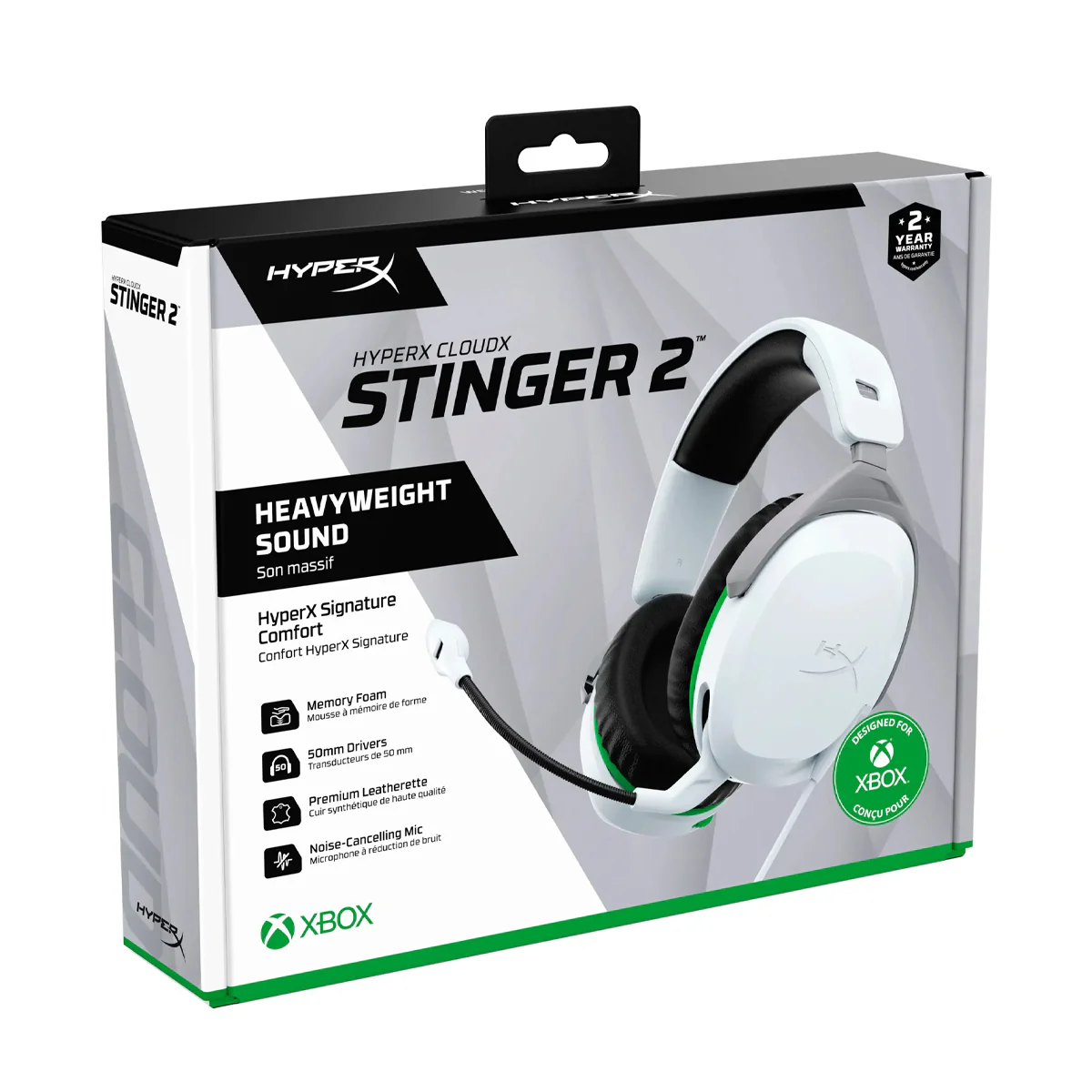HyperX CloudX Stinger II Wired Headset for Xbox (White) (75X28AA) - Image 17