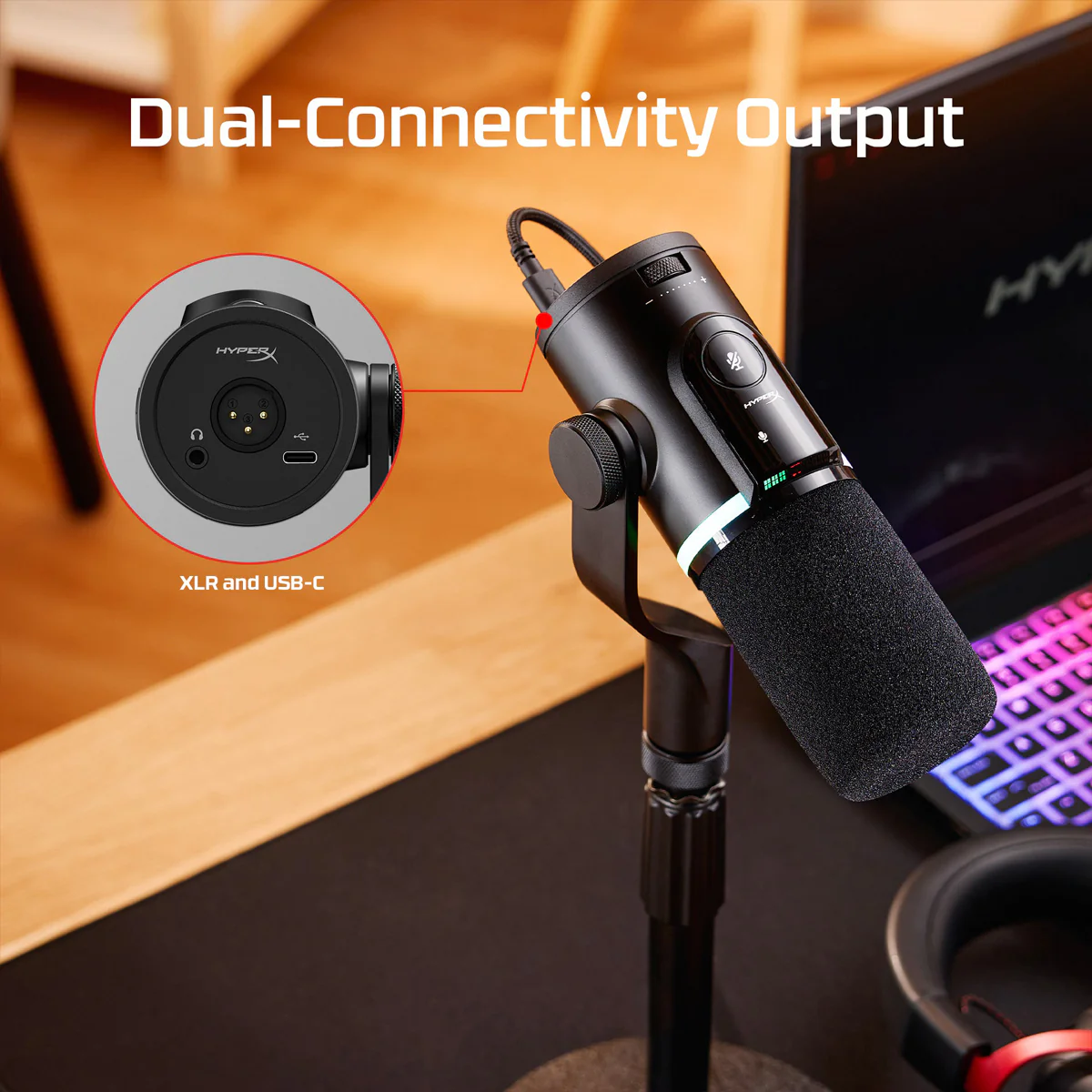 HyperX FlipCast Streaming USB/XLR Dynamic Microphone (B2CM1AA) - Image 6