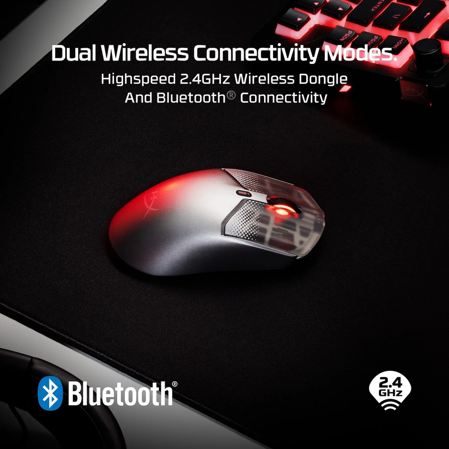 HyperX Pulsefire Haste 2 S Wireless Gaming Mouse for PC/PS5/Xbox Series X/S (Silver, Navy) (9B002AA, 9B001AA) - Image 6