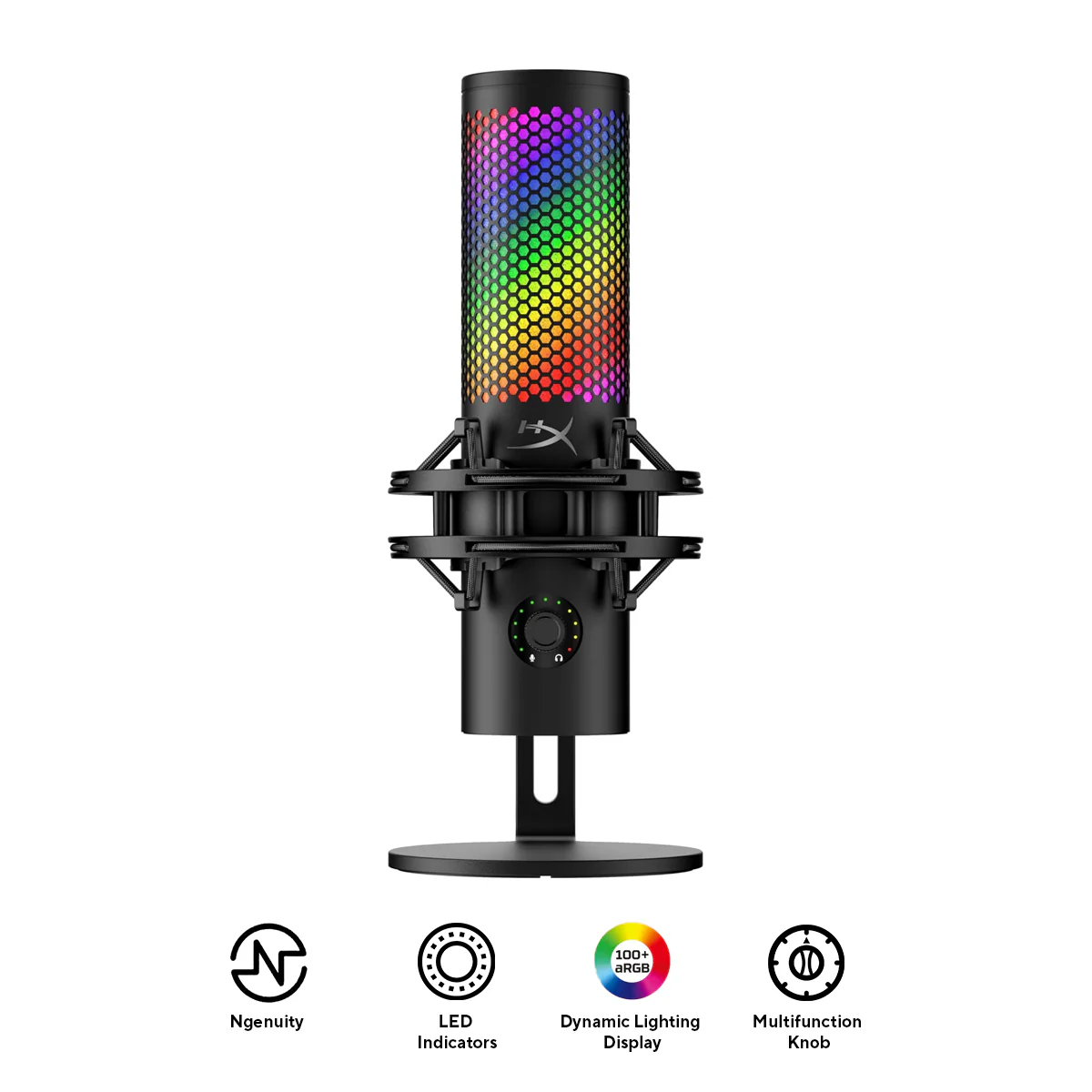 HyperX QuadCast 2 S USB Microphone for PC/ Mac (Black) (9A273AA)