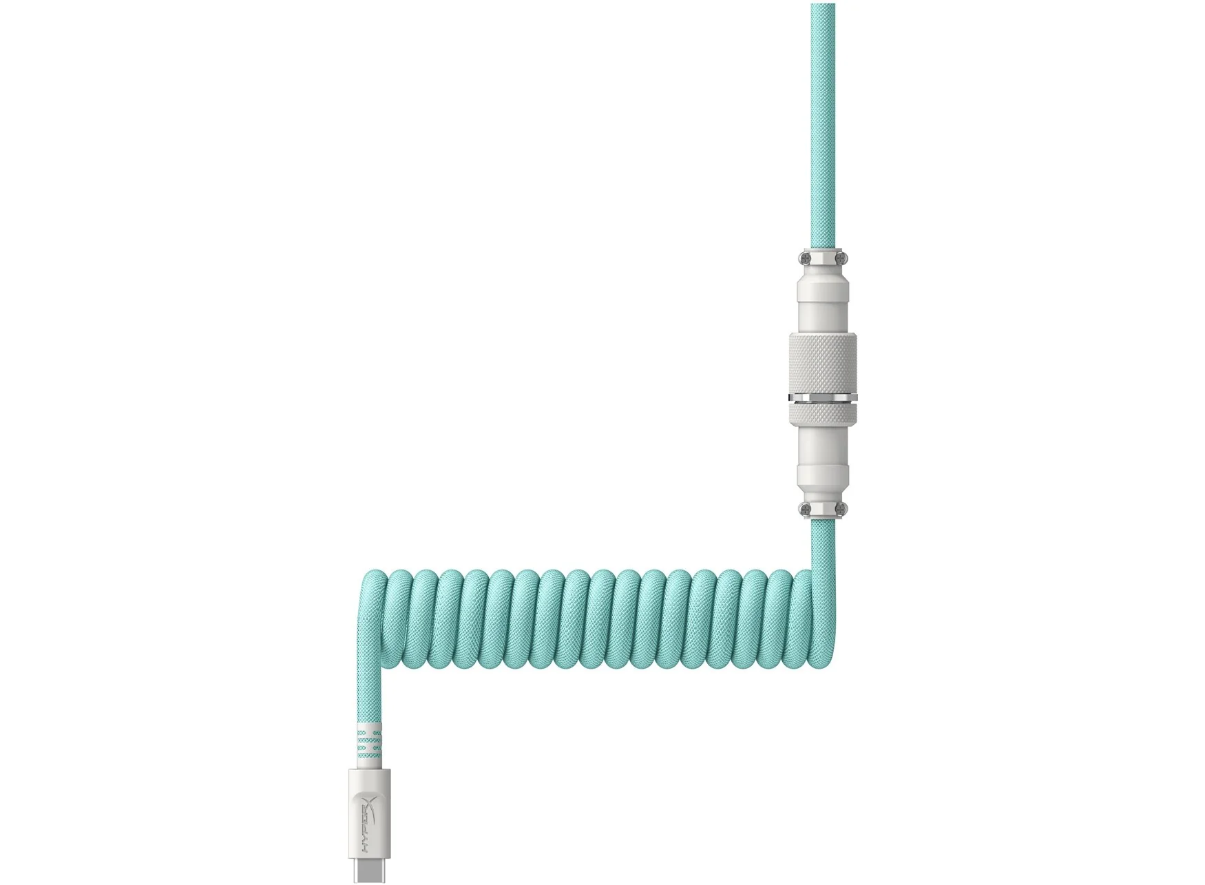 HyperX USB-C Coiled Cable (Light Green/White) (6J681AA) - Image 3