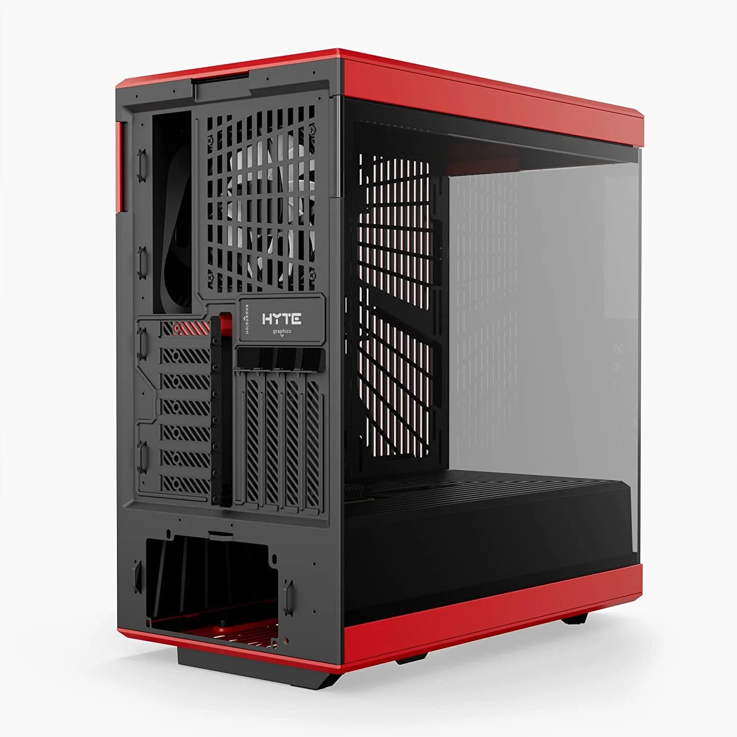 Hyte Y40 Mid-Tower ATX S-Tier Aesthetic Case (Black/Red) (CS-HYTE-Y40-BR) - Image 4