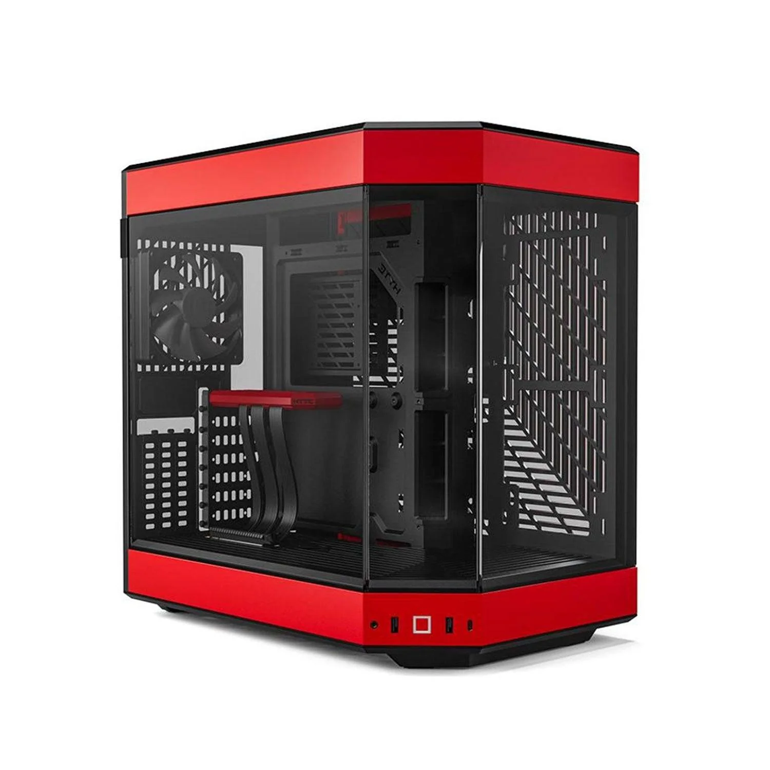 Hyte Y60 Dual Chamber Mid-Tower ATX Modern Aesthetic Case (Black/Red)