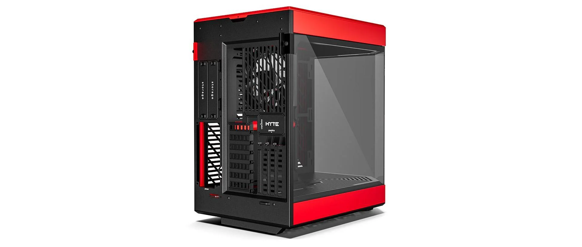 Hyte Y60 Dual Chamber Mid-Tower ATX Modern Aesthetic Case (Black/Red) - Image 8